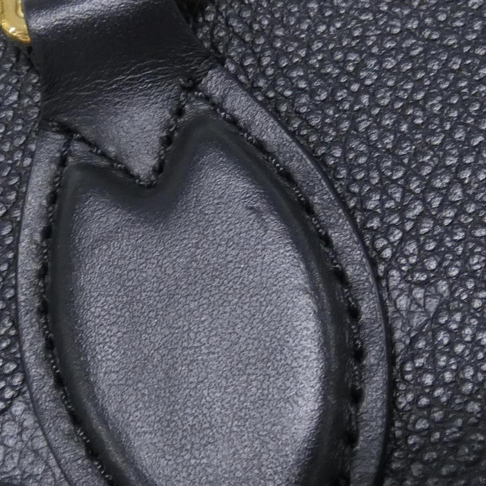 Louis Vuitton Black Leather Handbag (Pre-Owned)