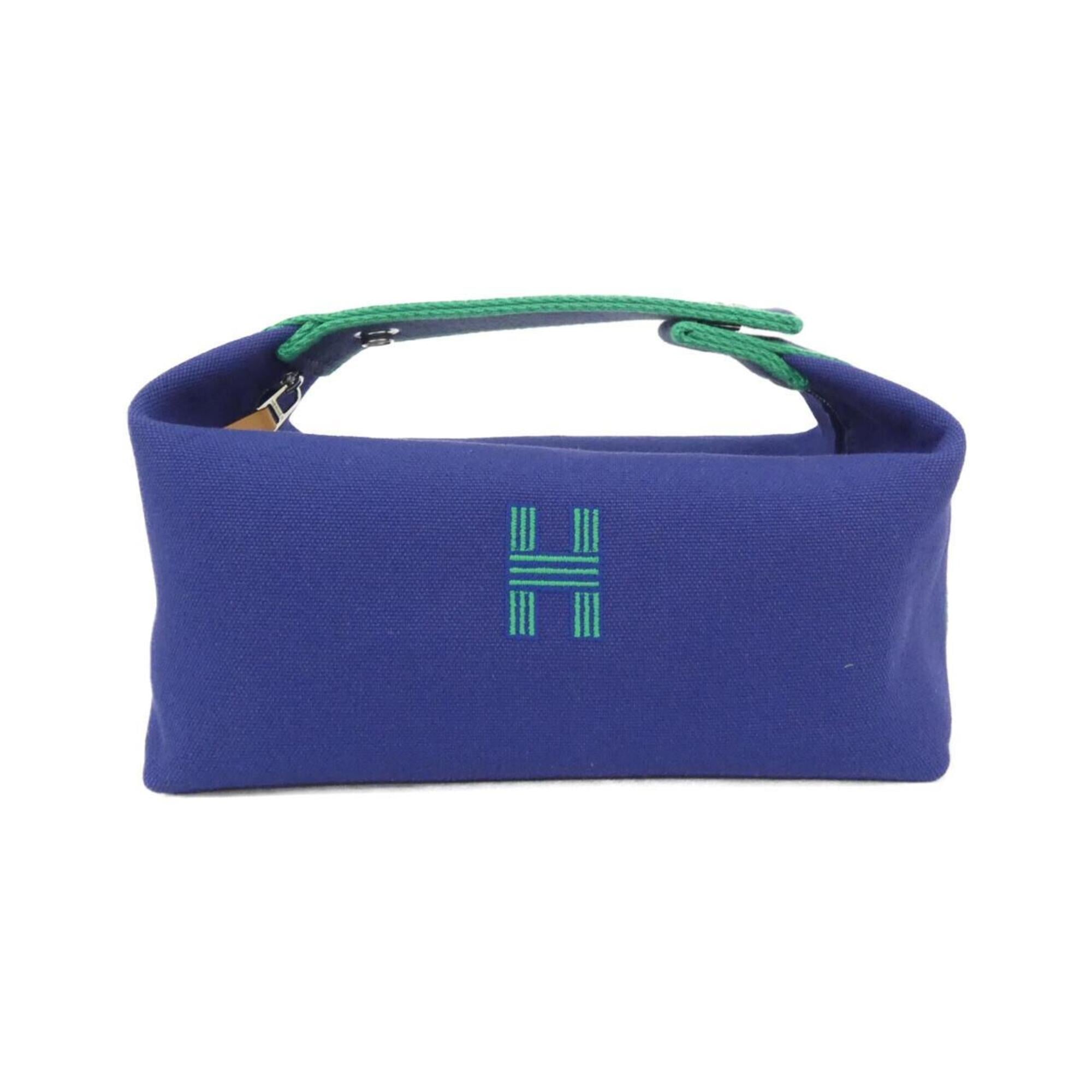 Hermes Blue Canvas Handbag Pouch (Pre-Owned)