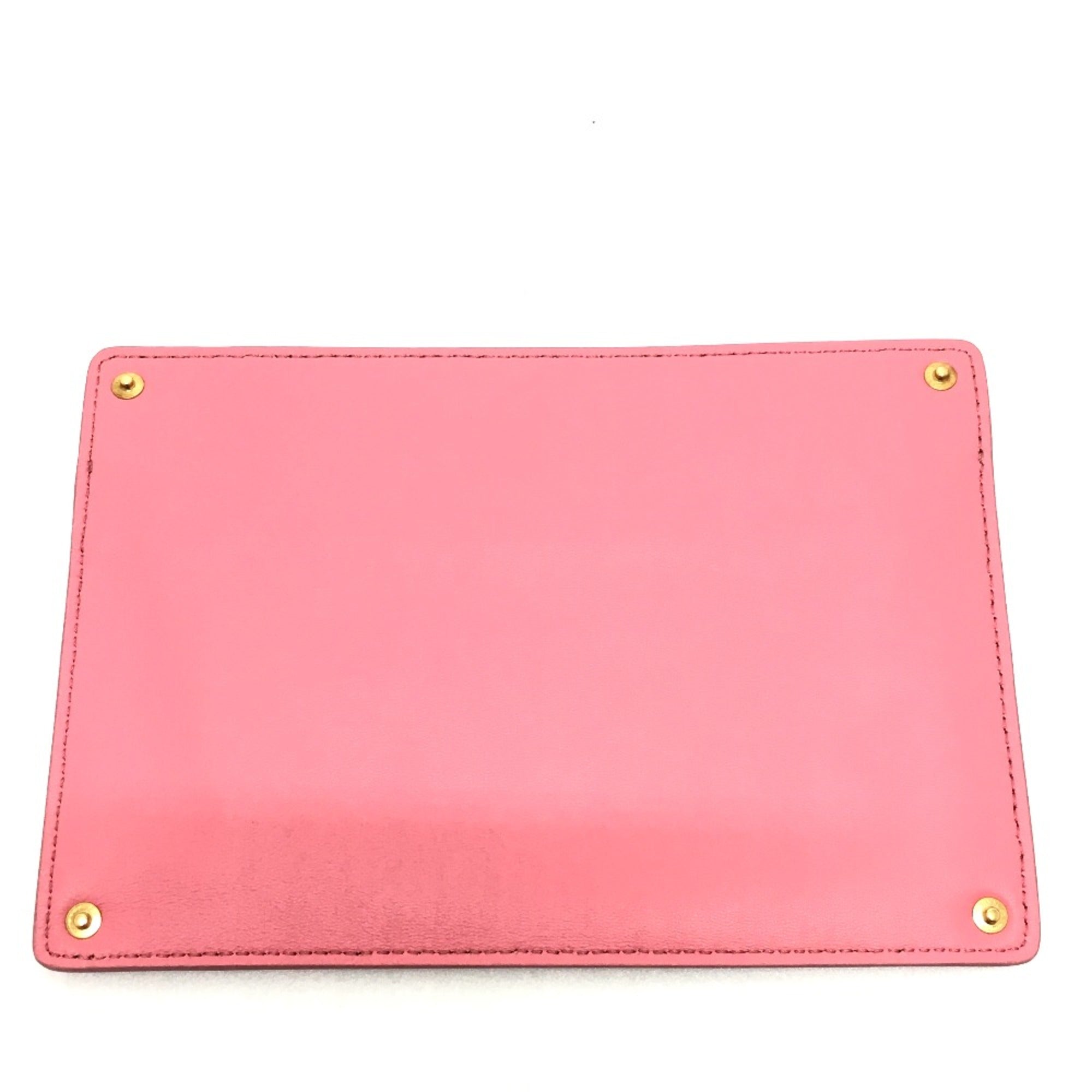 Fendi Pink Leather Pouch (Pre-Owned)