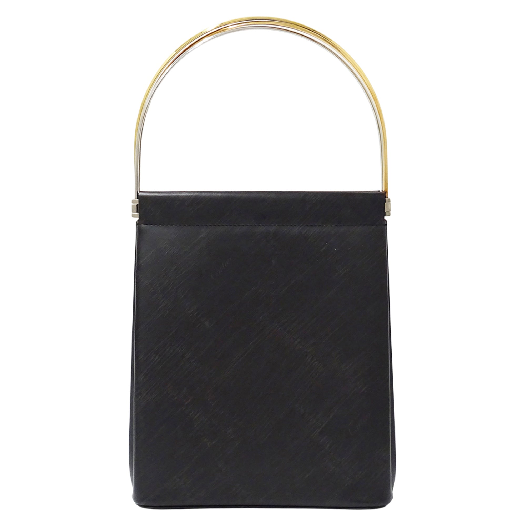 Cartier Black Leather Handbag (Pre-Owned)