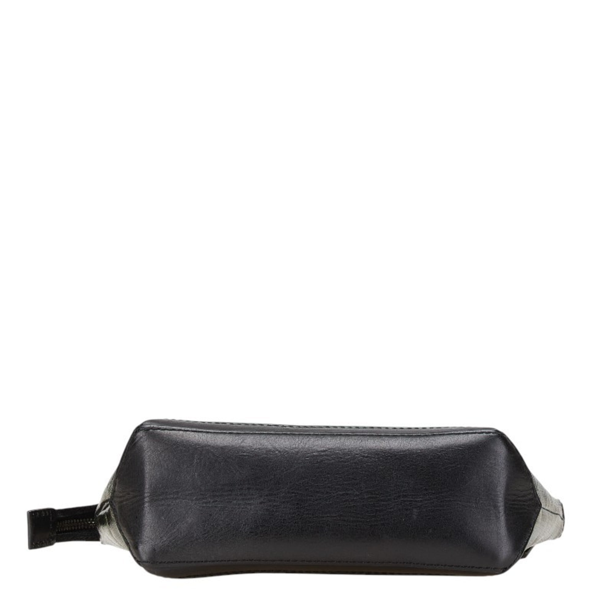 Marc Jacobs Black Khaki Pvc Leather Pouch (Pre-Owned)