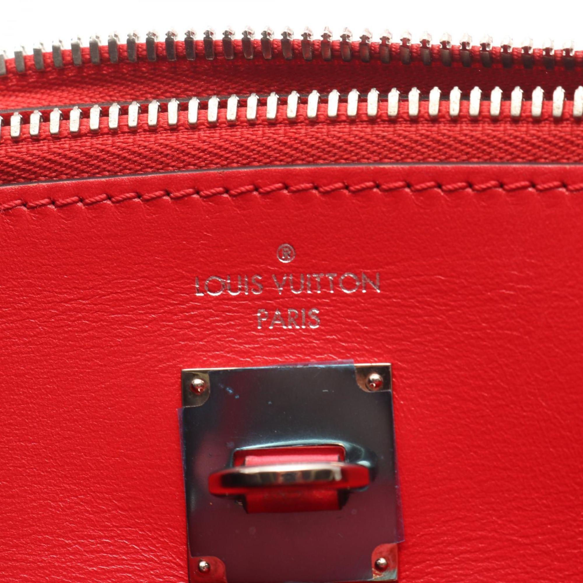 Louis Vuitton Red Color Leather Handbag (Pre-Owned)