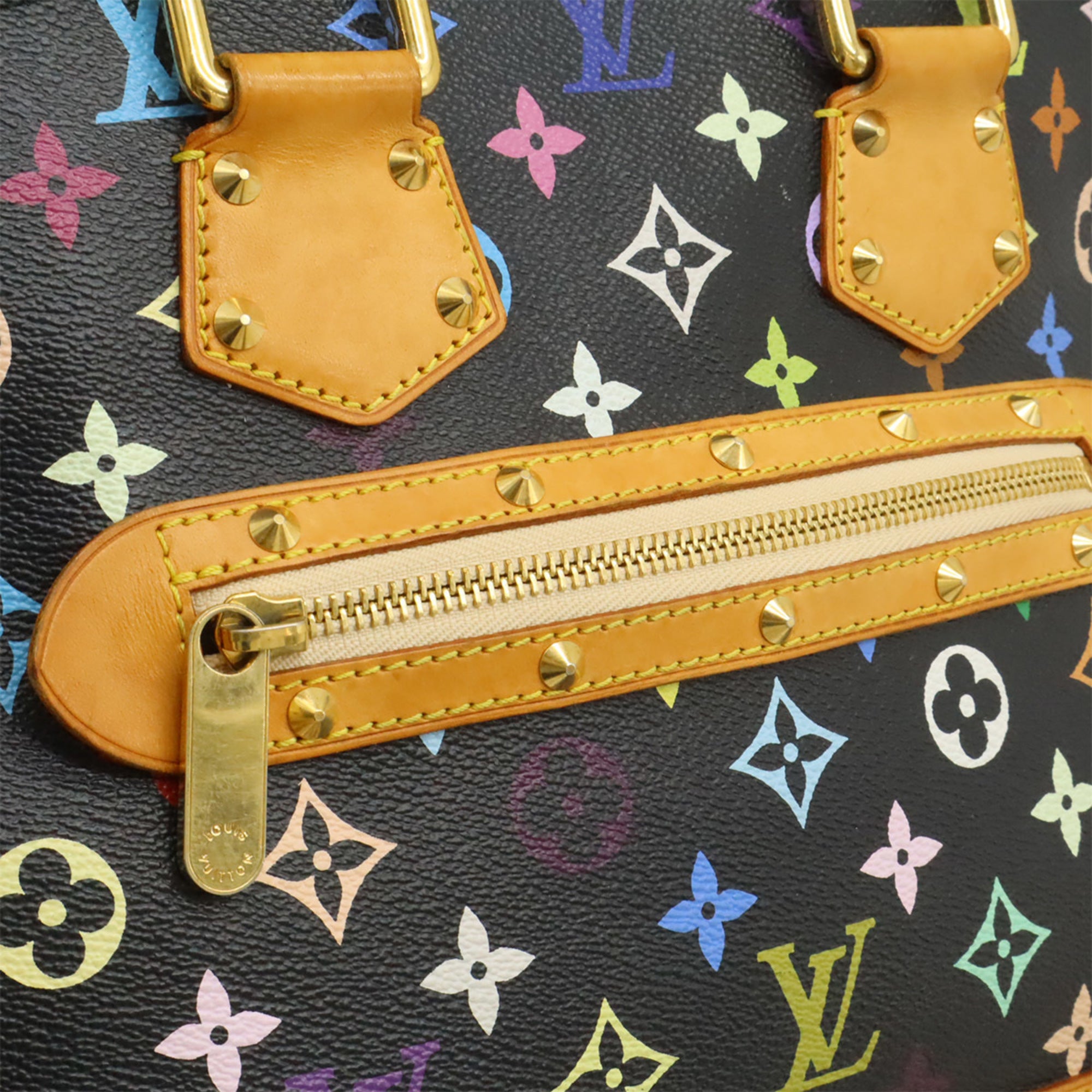 Louis Vuitton Black Monogram Multi-Color Noir Monogram Multicolore Canvas Pvc Handbag (Pre-Owned)