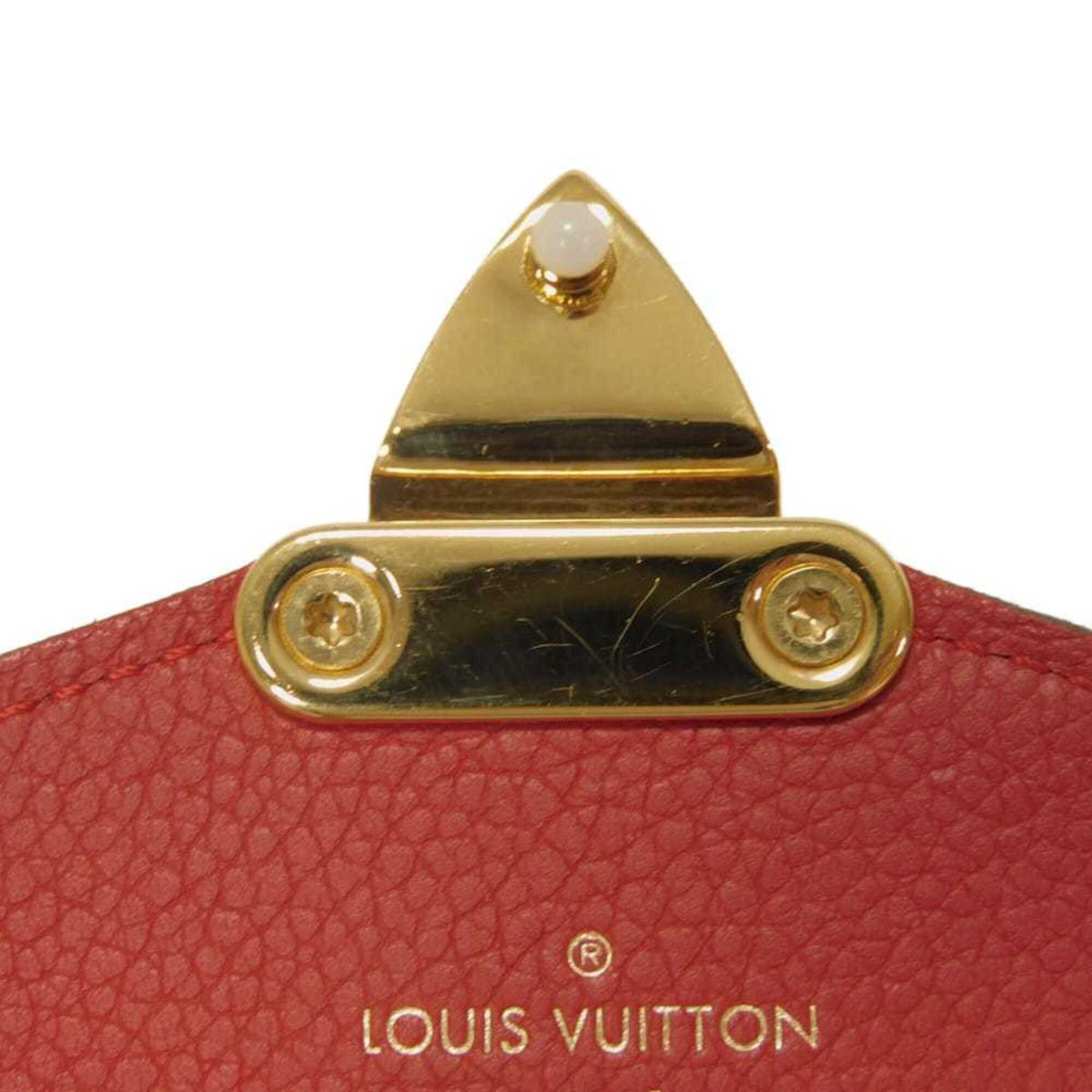 Louis Vuitton Brown Cerise Red Color Monogram Canvas Leather Long Wallet (Tri-Fold) (Pre-Owned)