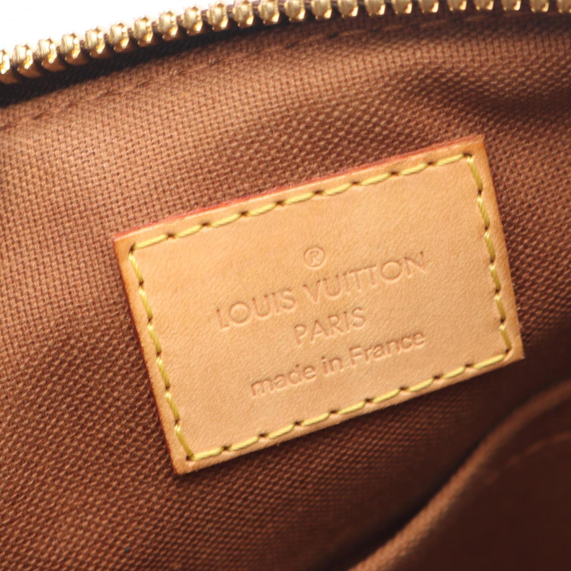 Louis Vuitton Brown Pvc Coated Canvas Leather Handbag (Pre-Owned)