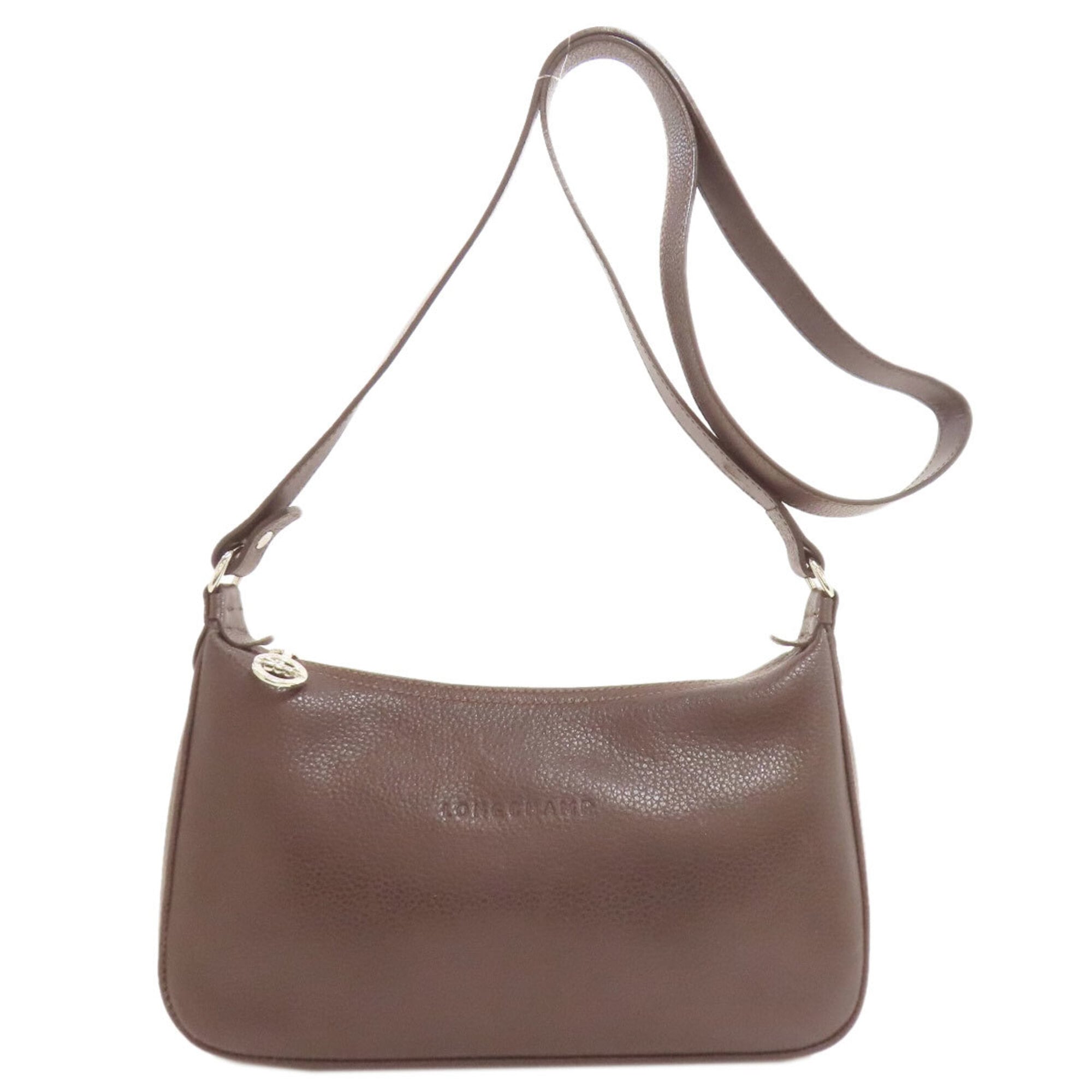 Longchamp Brown Leather Shoulder Bag (Pre-Owned)