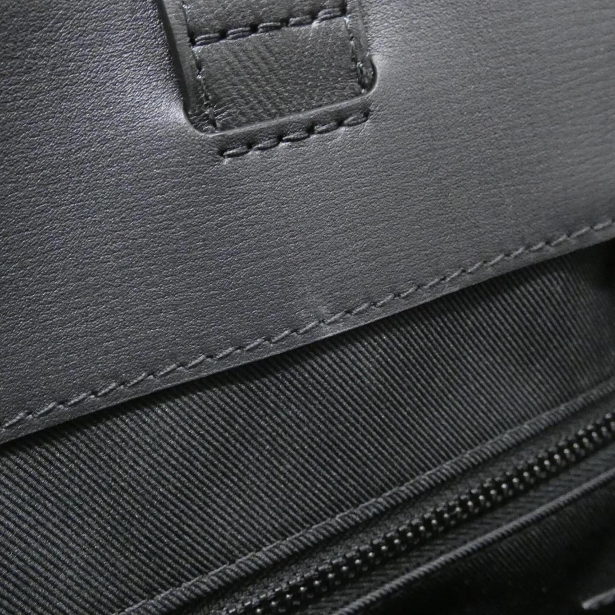 Louis Vuitton Black Leather Handbag (Pre-Owned)