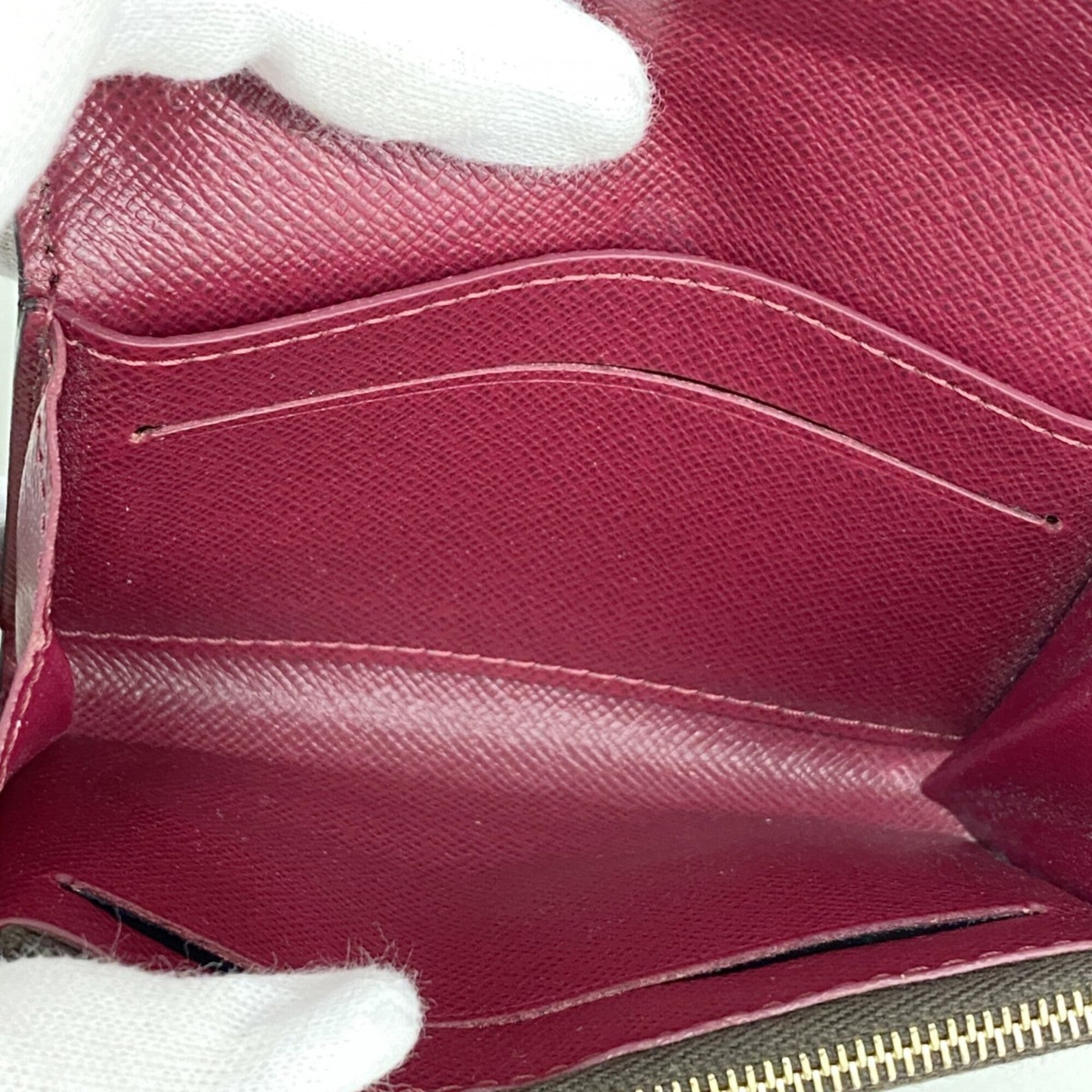 Louis Vuitton Brown Fuchsia Coin Purse/Coin Case (Pre-Owned)