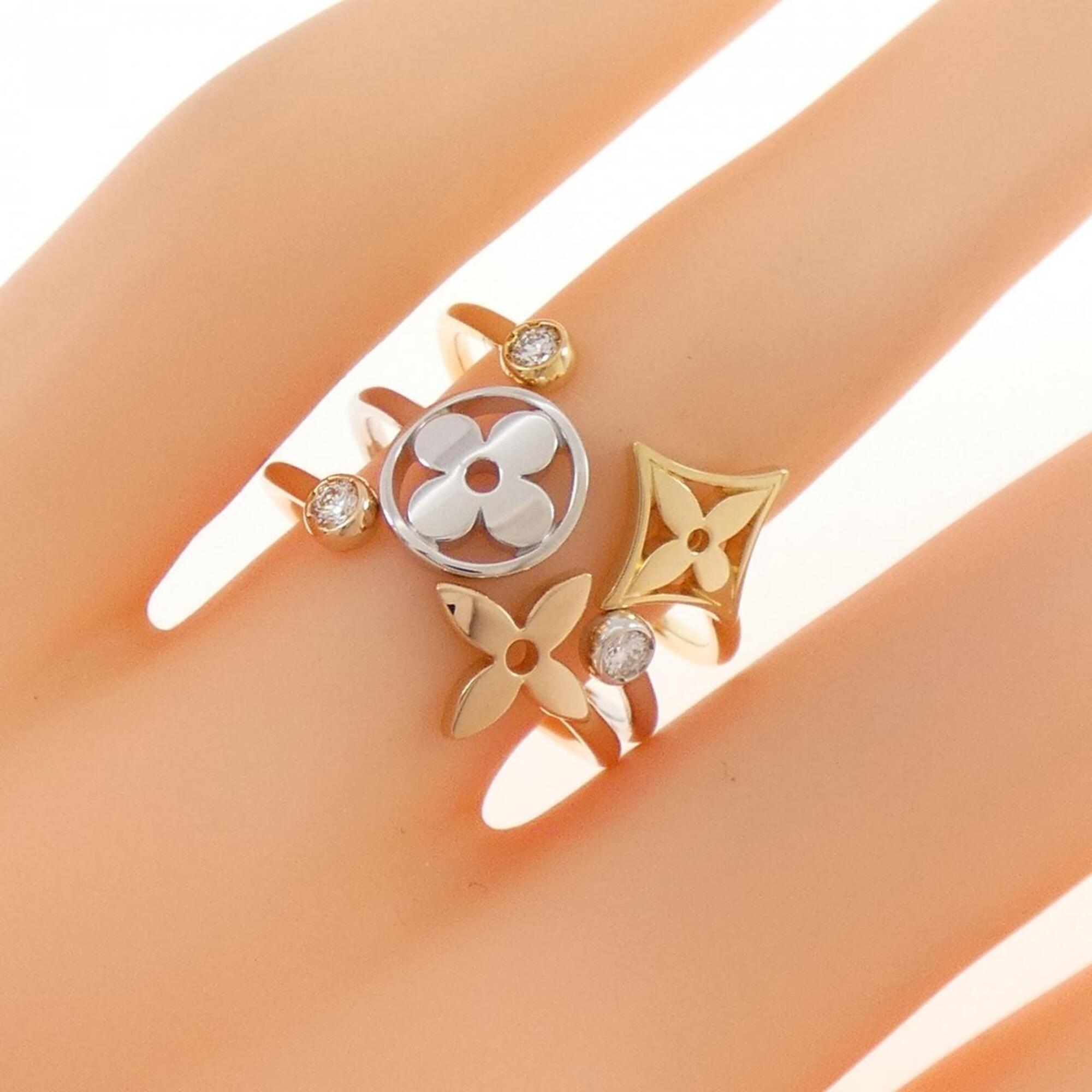 Louis Vuitton Yellow Gold (18K) Pink Gold (18K) White Gold (18K) Band Ring (Pre-Owned)