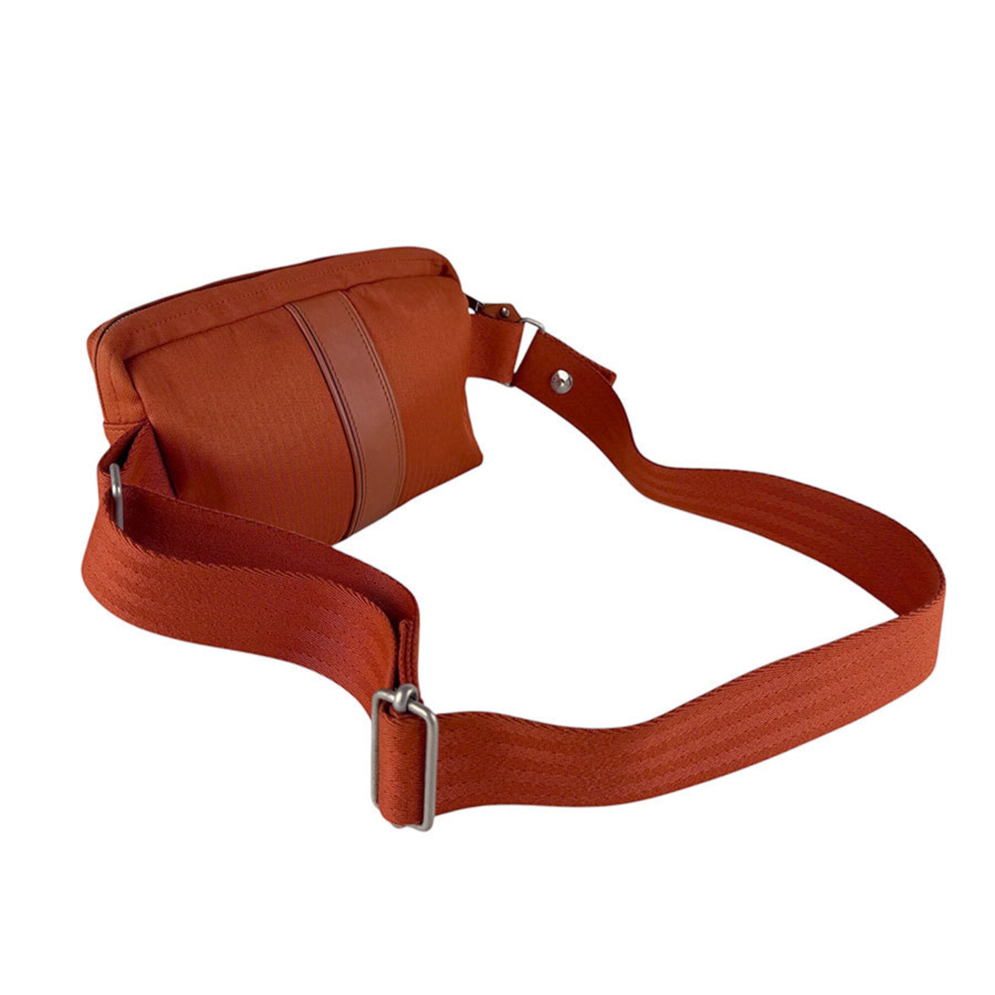 Hermes Orange Toile Chevron Fanny Pack Pochette (Pre-Owned)