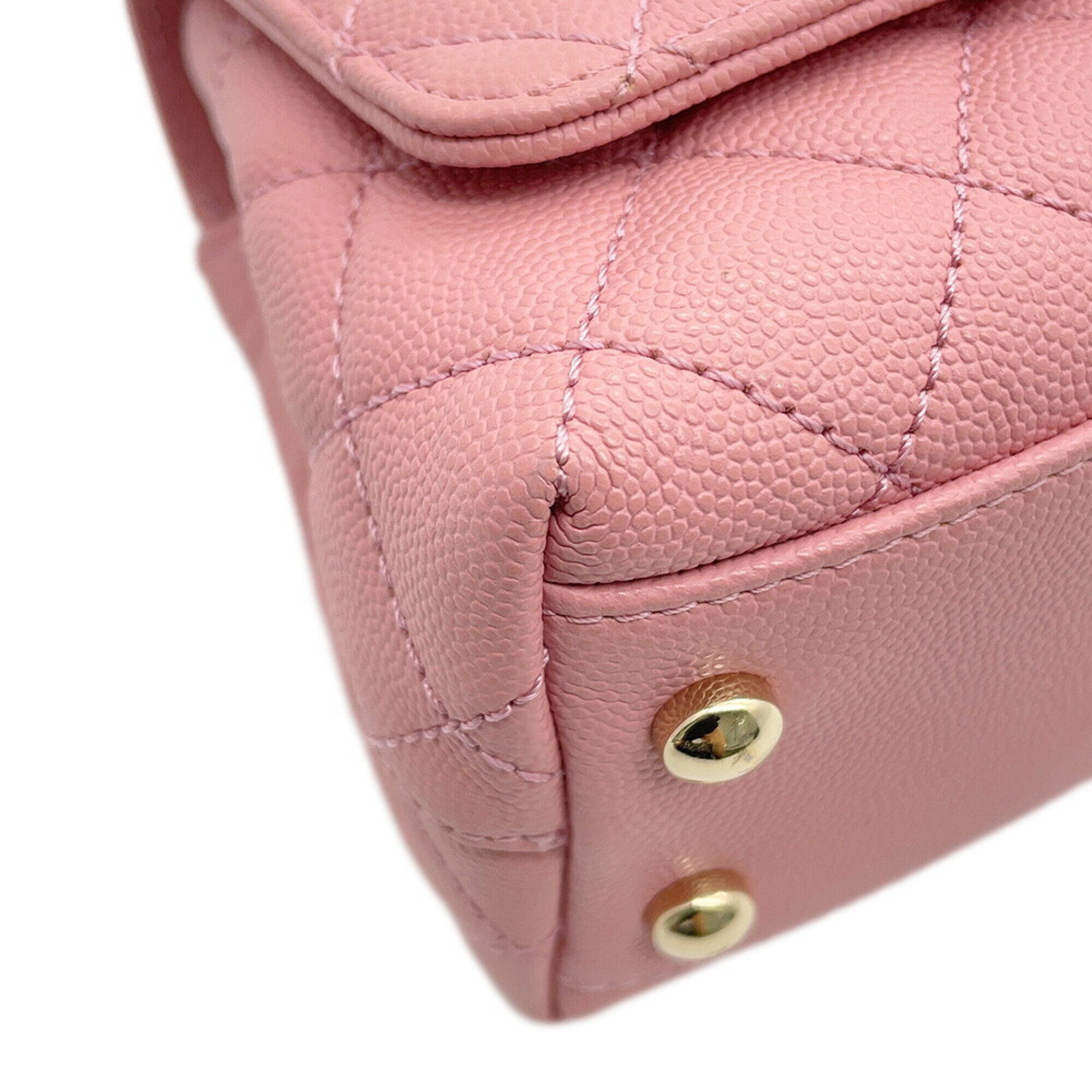 Chanel Matelasse Pink Grained Calfskin Handbag Shoulder Bag (Pre-Owned)