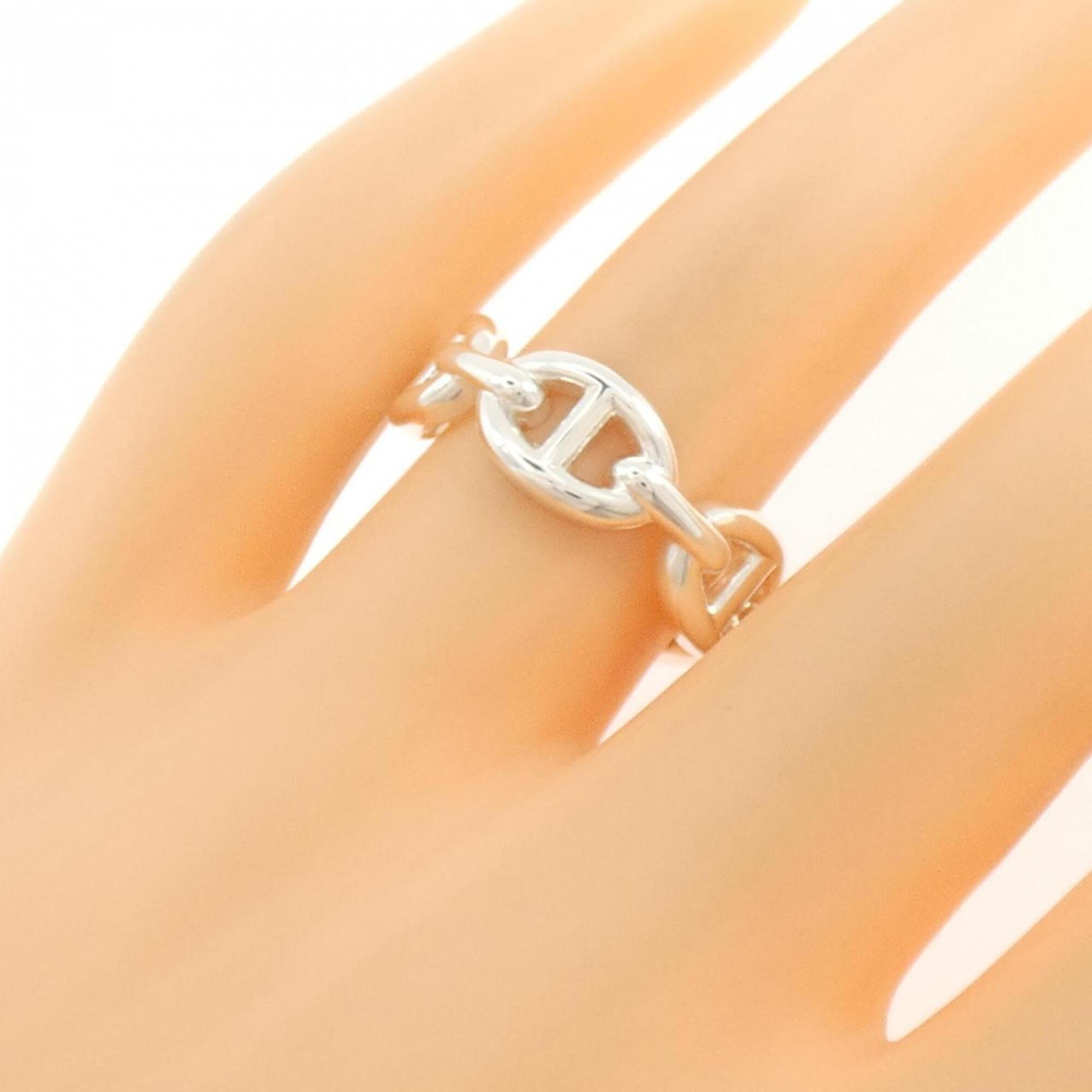 Hermes Silver 925 Band Ring (Pre-Owned)
