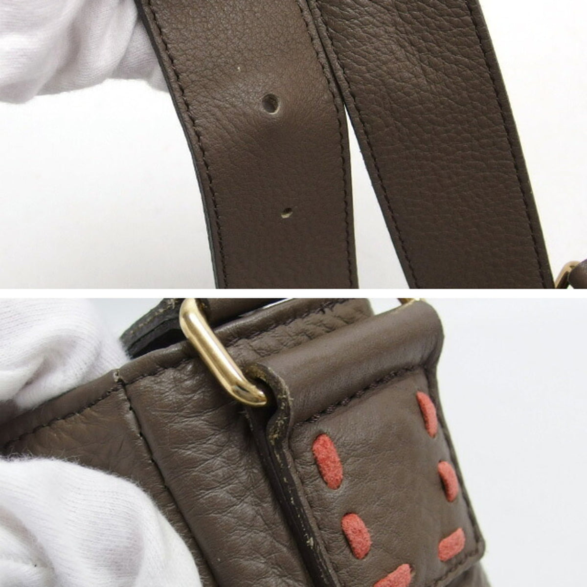 Vivienne Westwood Dark Brown Leather Shoulder Bag (Pre-Owned)