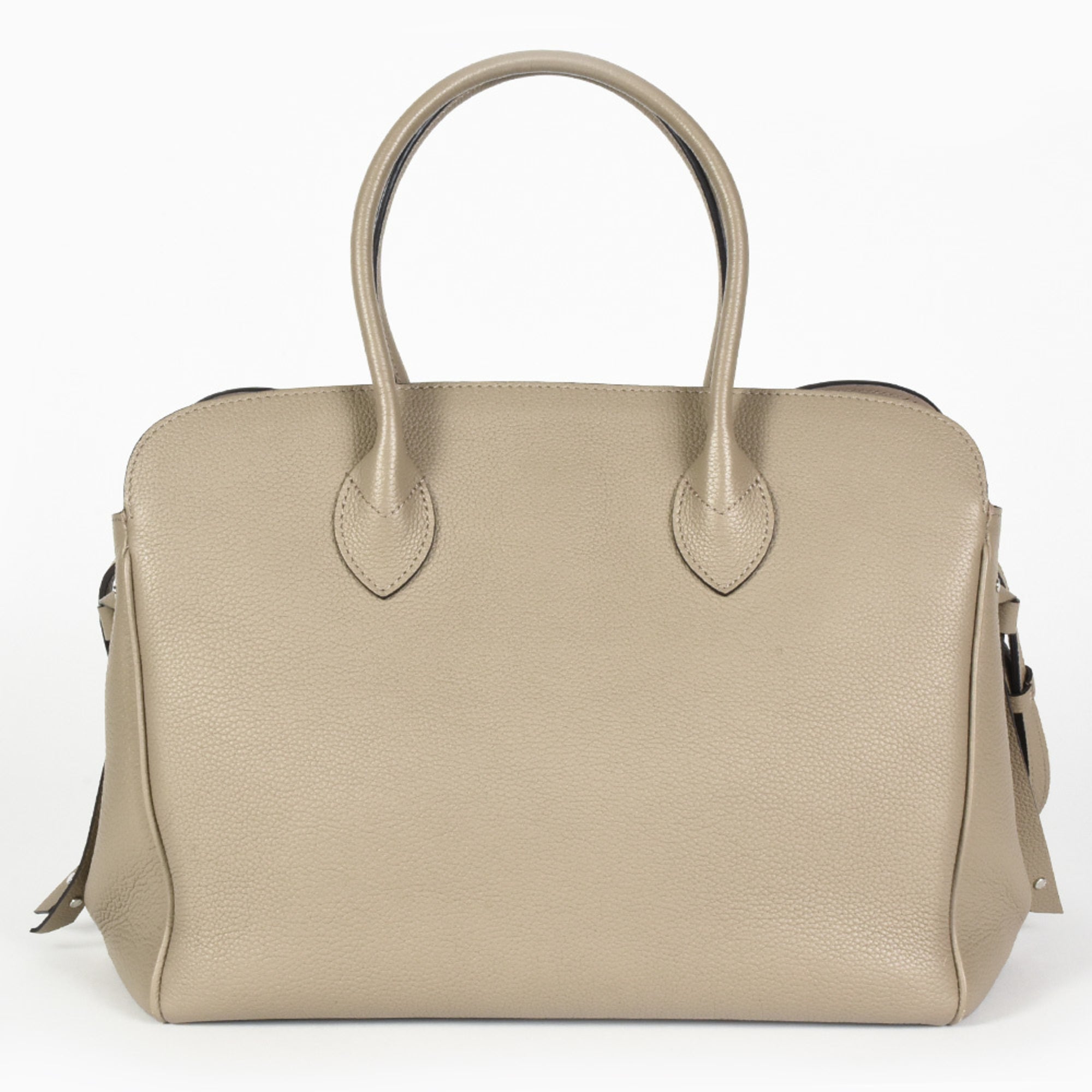 Louis Vuitton Grayish Tourterelle Leather Handbag (Pre-Owned)