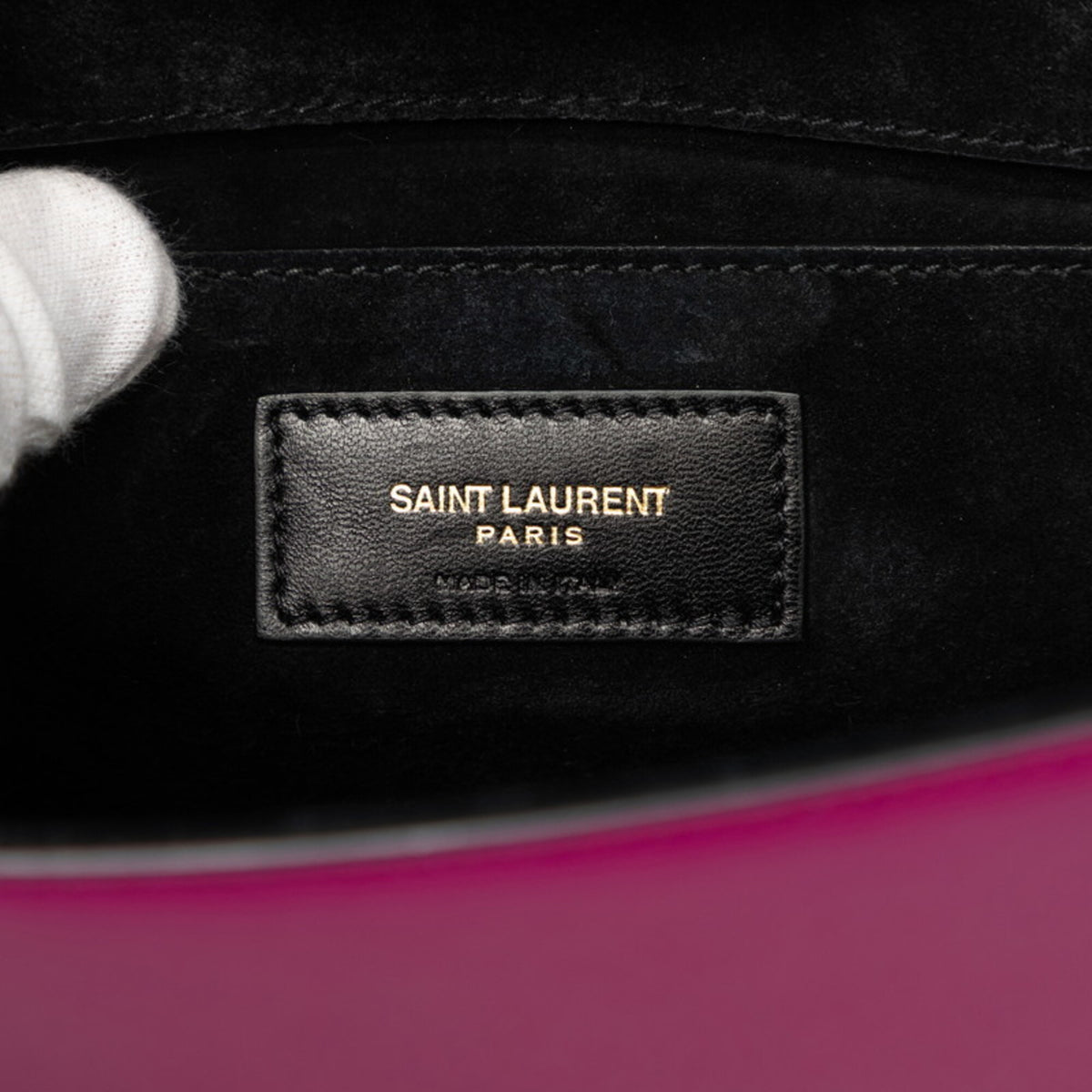 Saint Laurent Purple Leather Shoulder Bag (Pre-Owned)