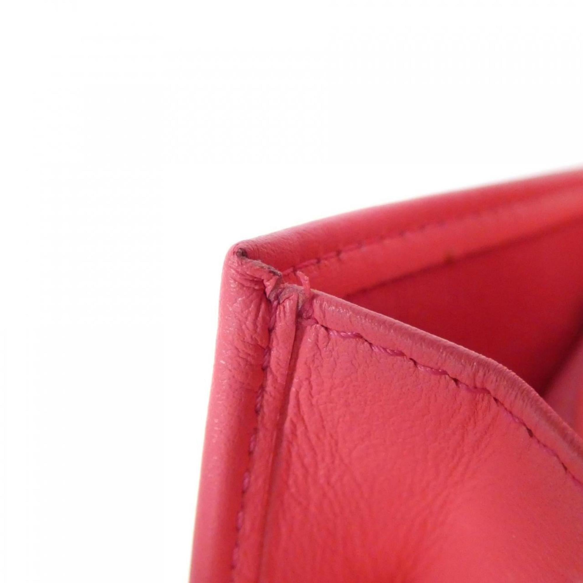 Chanel Pink Leather Wallet (Tri-Fold) (Pre-Owned)