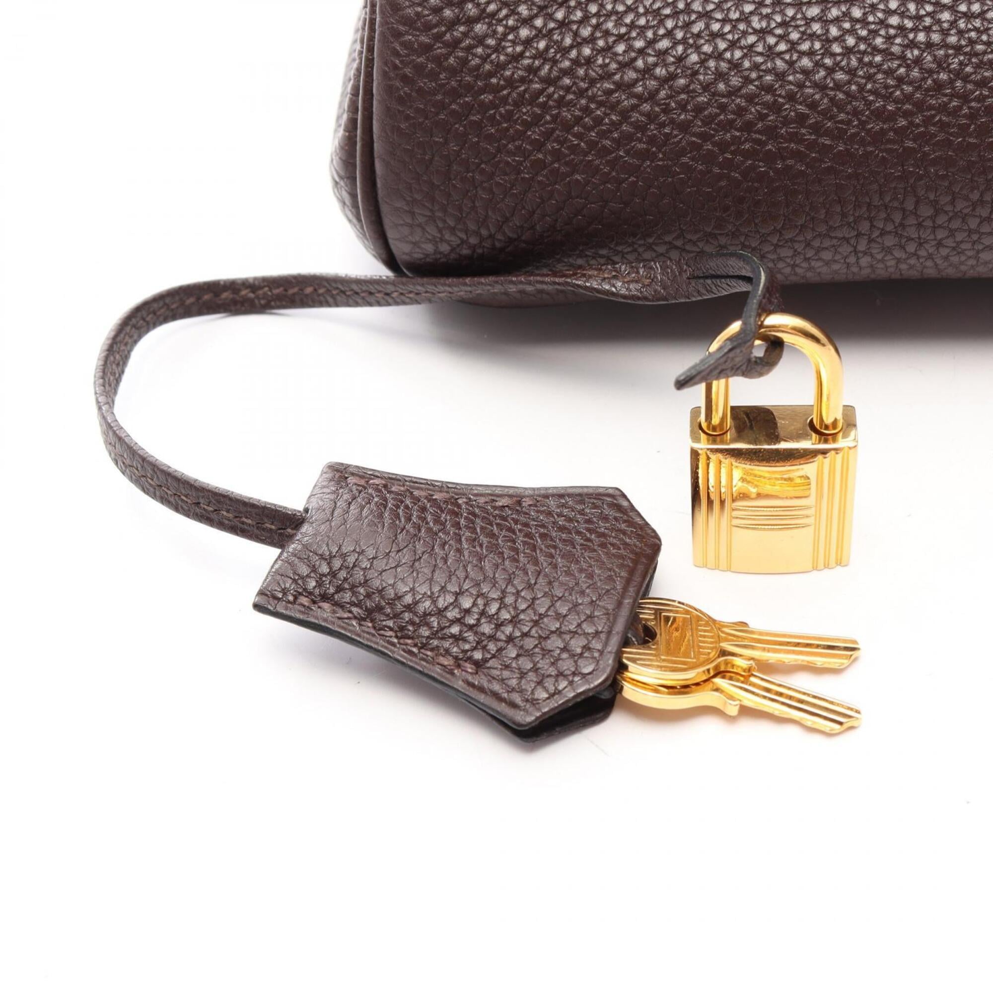 Hermes Brown Togo Leather Handbag (Pre-Owned)