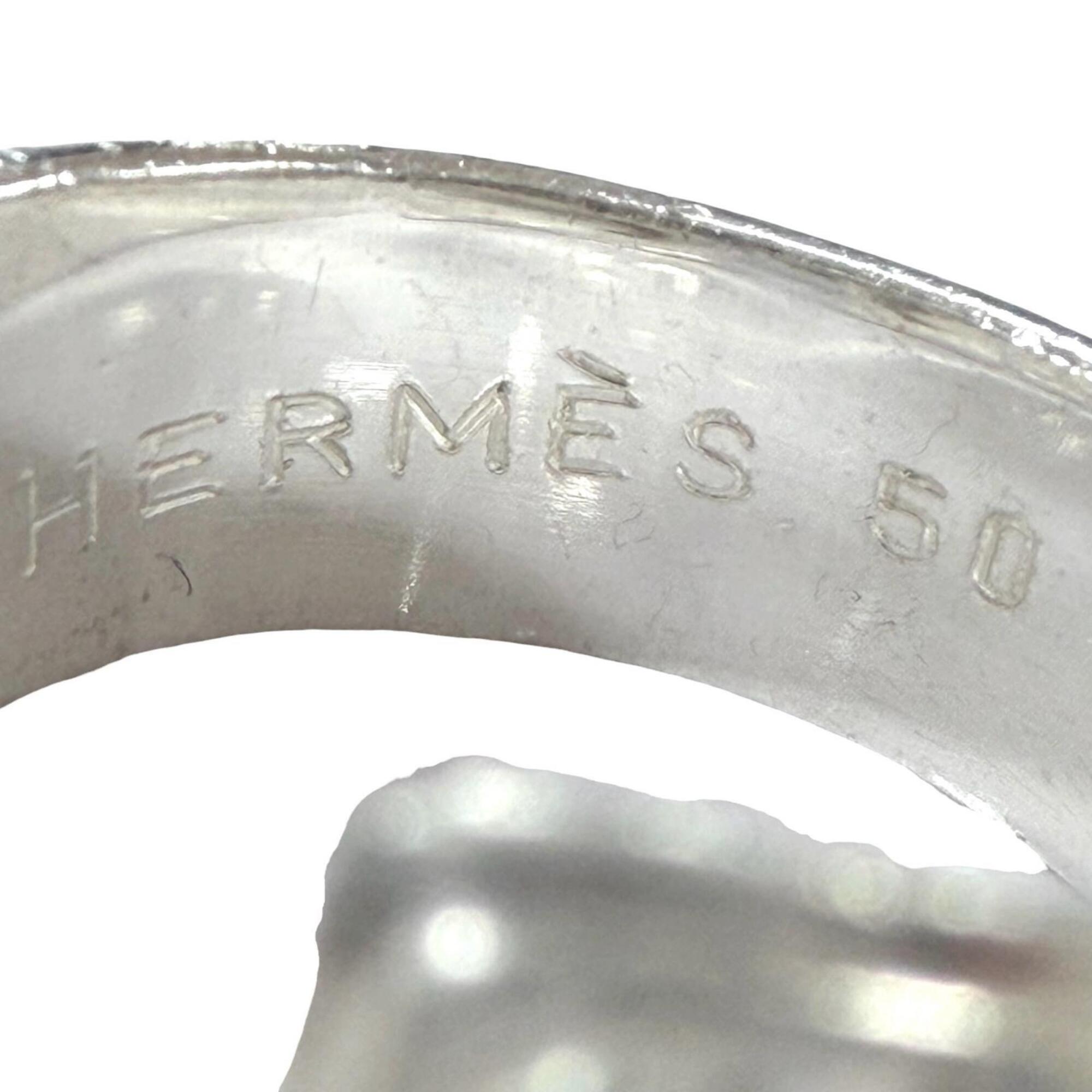 Hermes Gold Silver Silver 925 Band Ring (Pre-Owned)