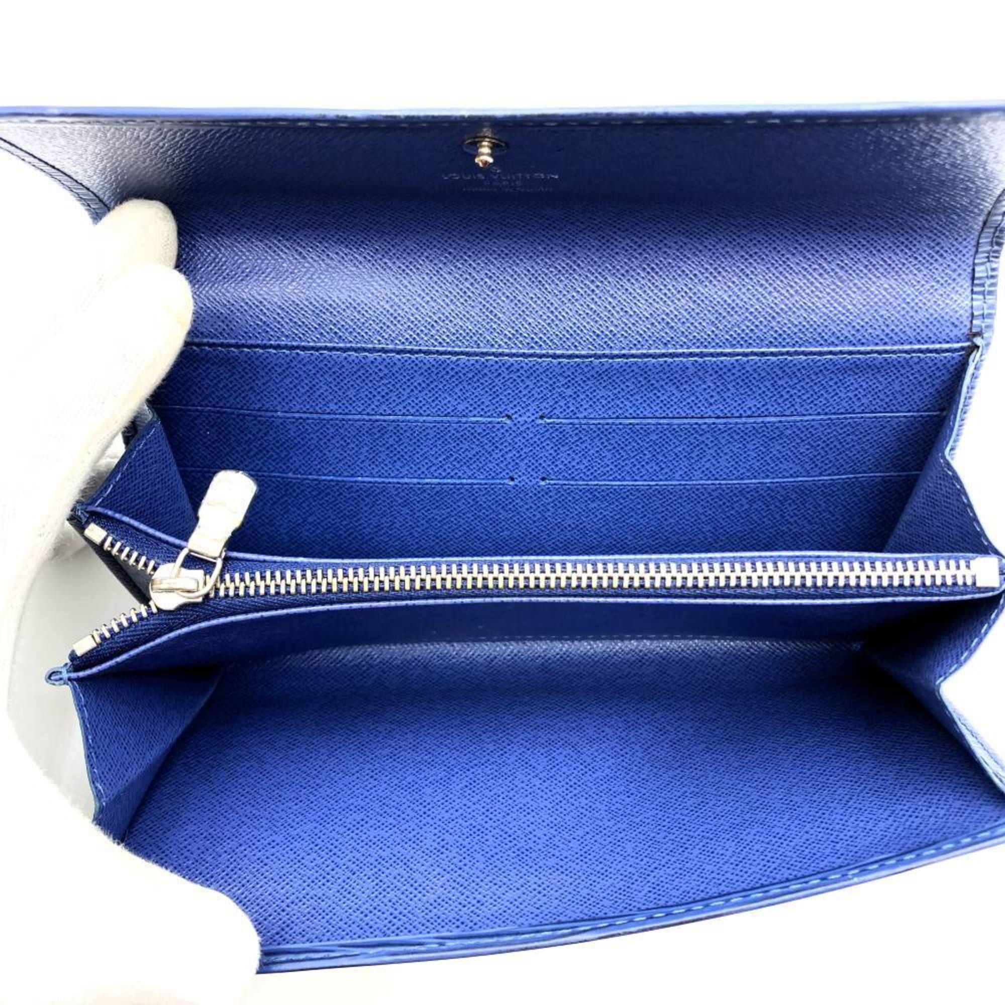 Louis Vuitton Navy Epi Leather Long Wallet (Tri-Fold) (Pre-Owned)