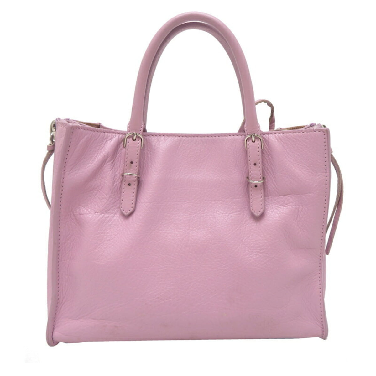 Balenciaga Paper Pink Purple Leather Handbag (Pre-Owned)