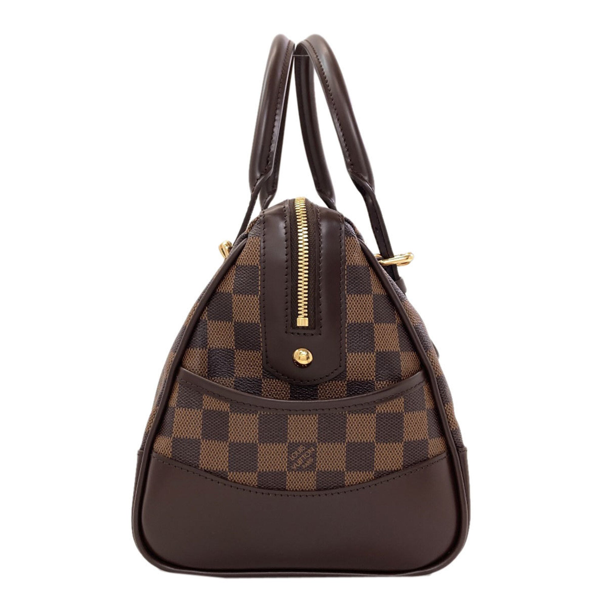 Louis Vuitton Damier Canvas Ebene Damier Canvas Boston Bag (Pre-Owned)