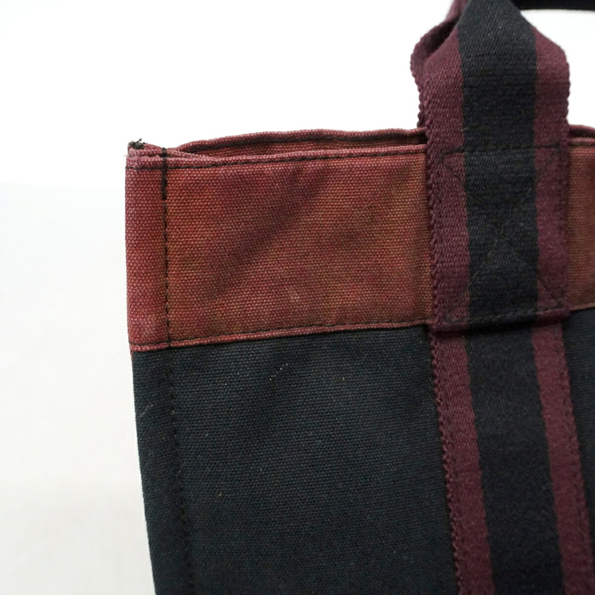 Hermes Black Canvas Tote Bag (Pre-Owned)