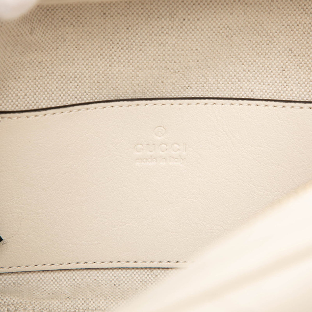 Gucci Ivory Leather Handbag Shoulder Bag (Pre-Owned)