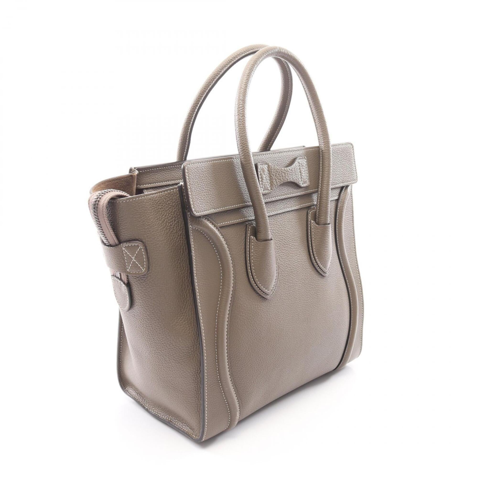 Celine Beige Leather Handbag Tote Bag (Pre-Owned)