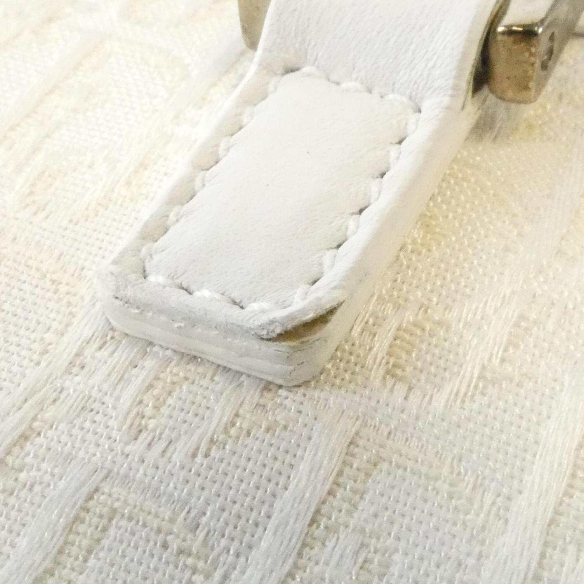 Christian Dior White Canvas Handbag (Pre-Owned)