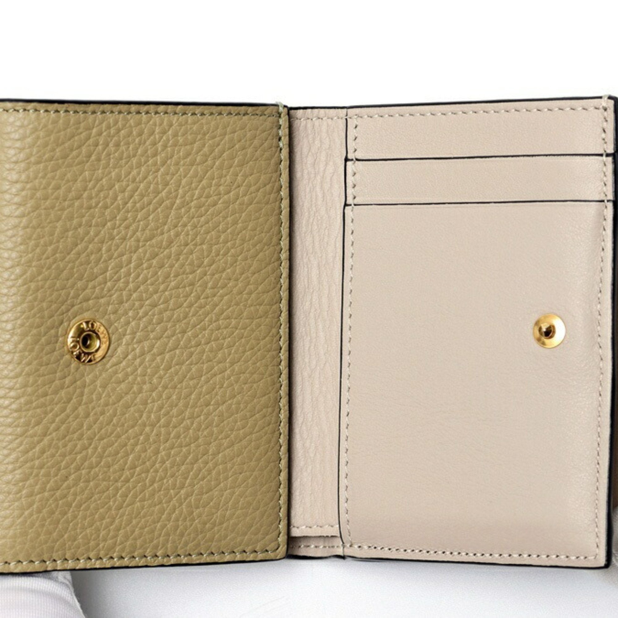 Loewe Grayish Orange Leather Wallet (Tri-Fold) (Pre-Owned)