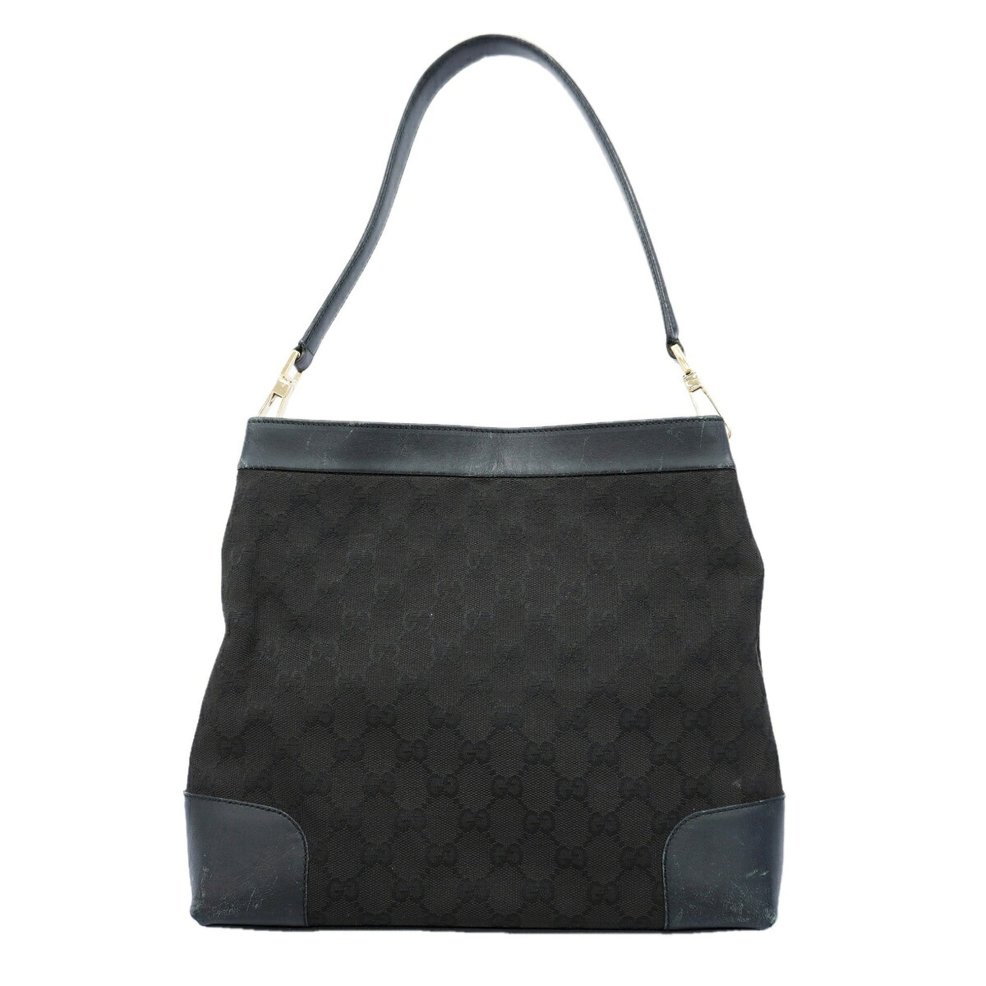 Gucci Black Canvas Shoulder Bag (Pre-Owned)