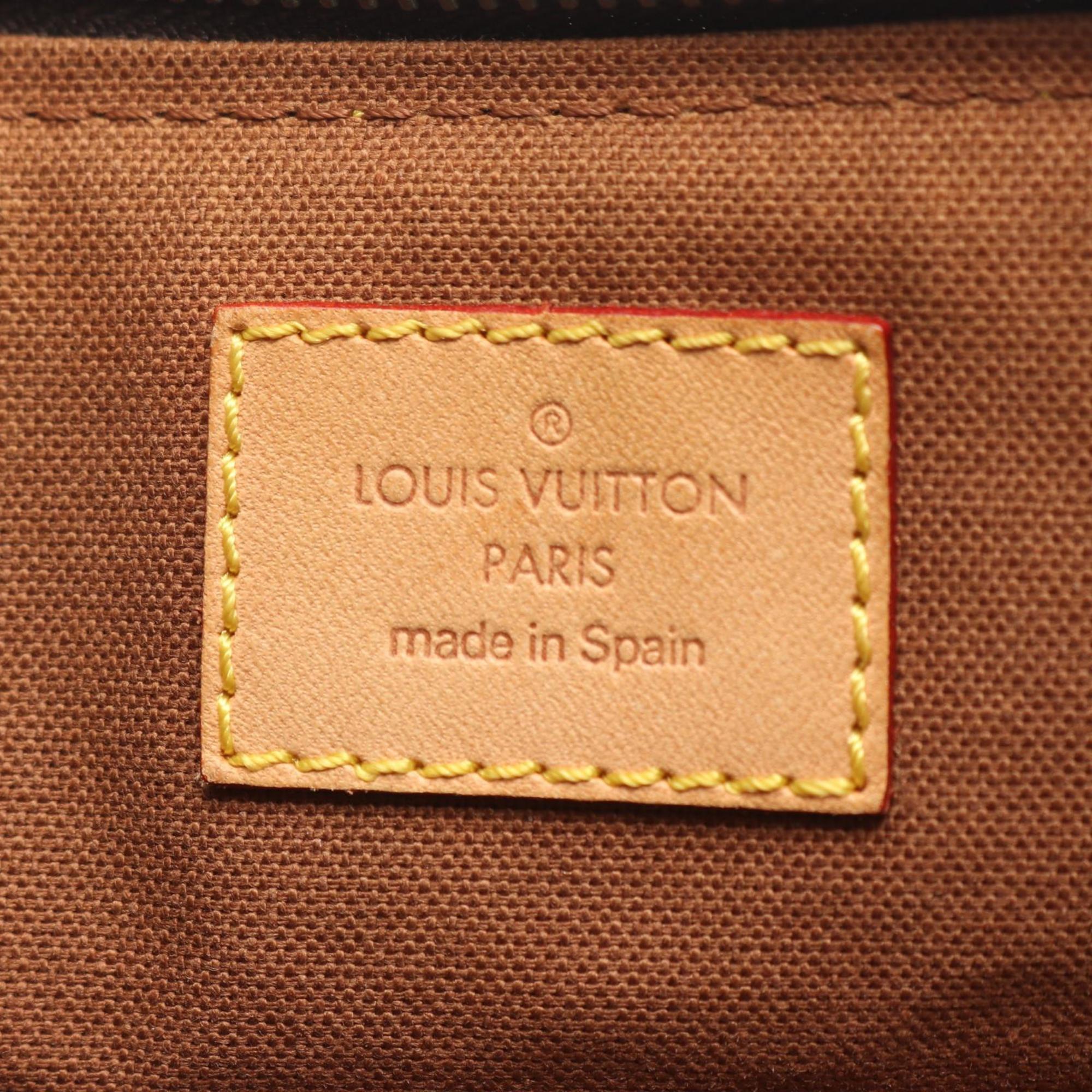 Louis Vuitton Brown Monogram Coated Canvas Leather Handbag Shoulder Bag (Pre-Owned)