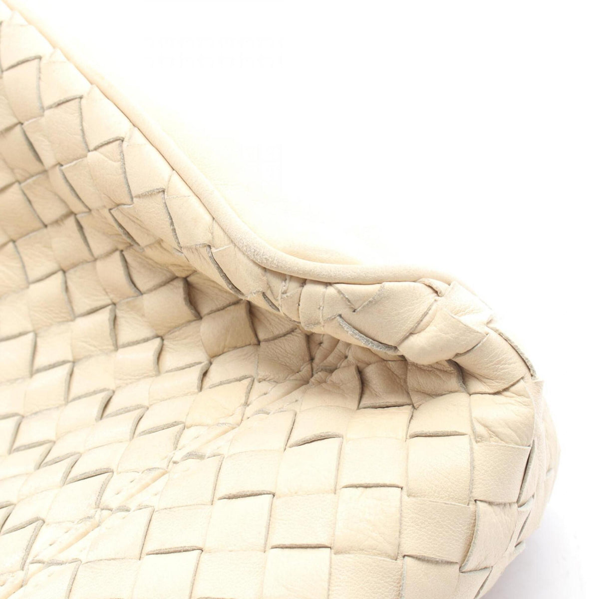 Bottega Veneta Ivory Intrecciato Handbag Shoulder Bag (Pre-Owned)