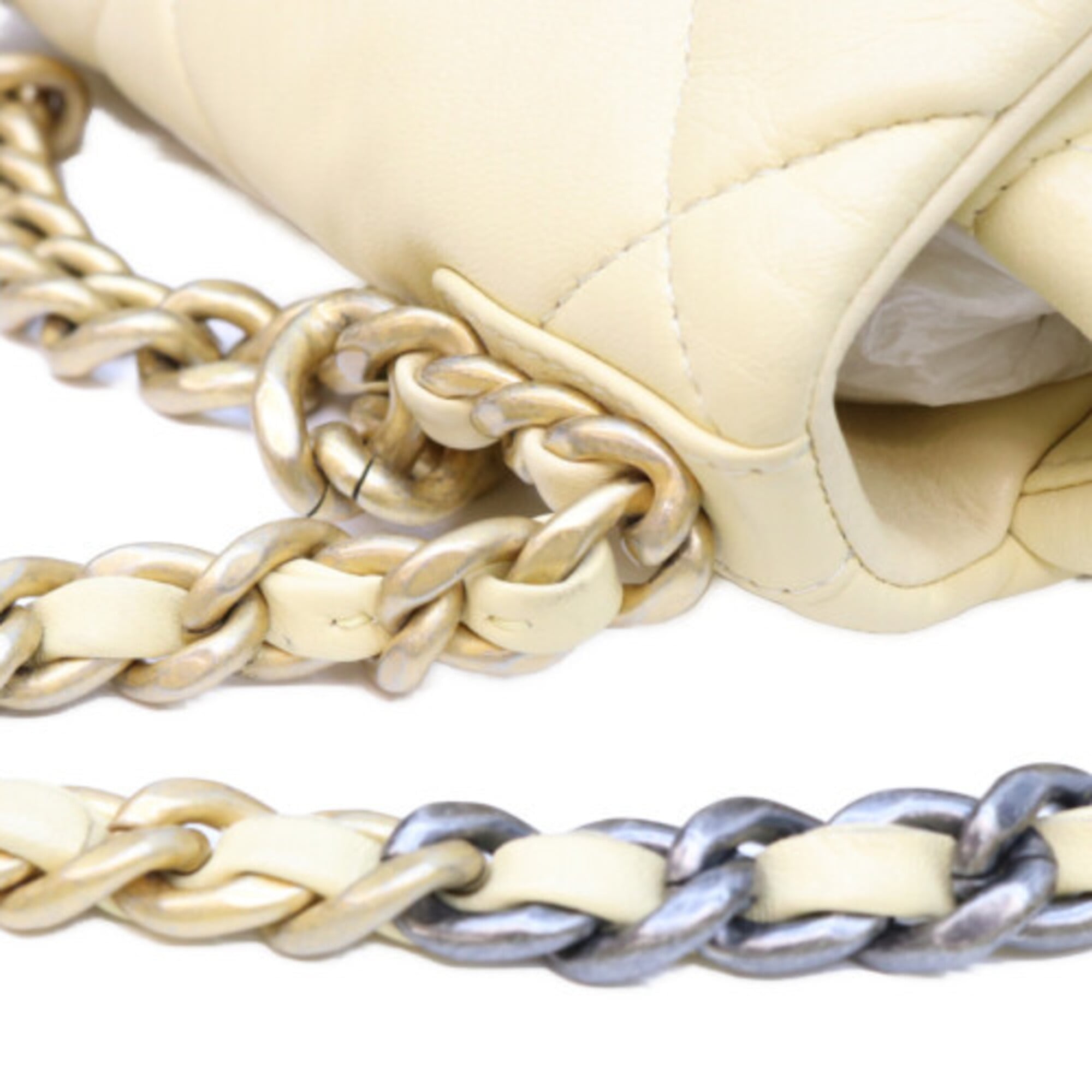 Chanel Yellow Leather Shoulder Bag (Pre-Owned)
