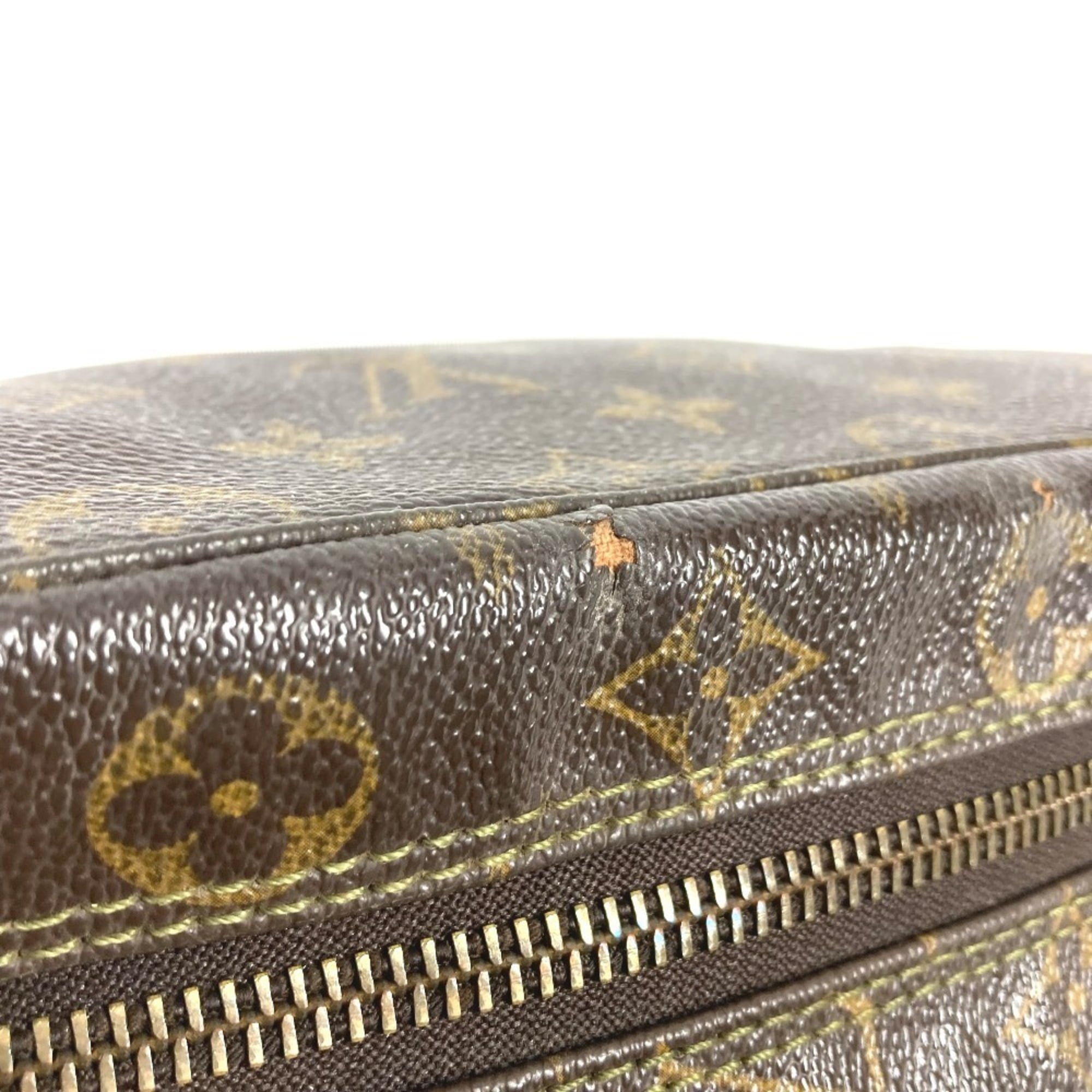 Louis Vuitton Brown Monogram Canvas Clutch Bag Pouch (Pre-Owned)