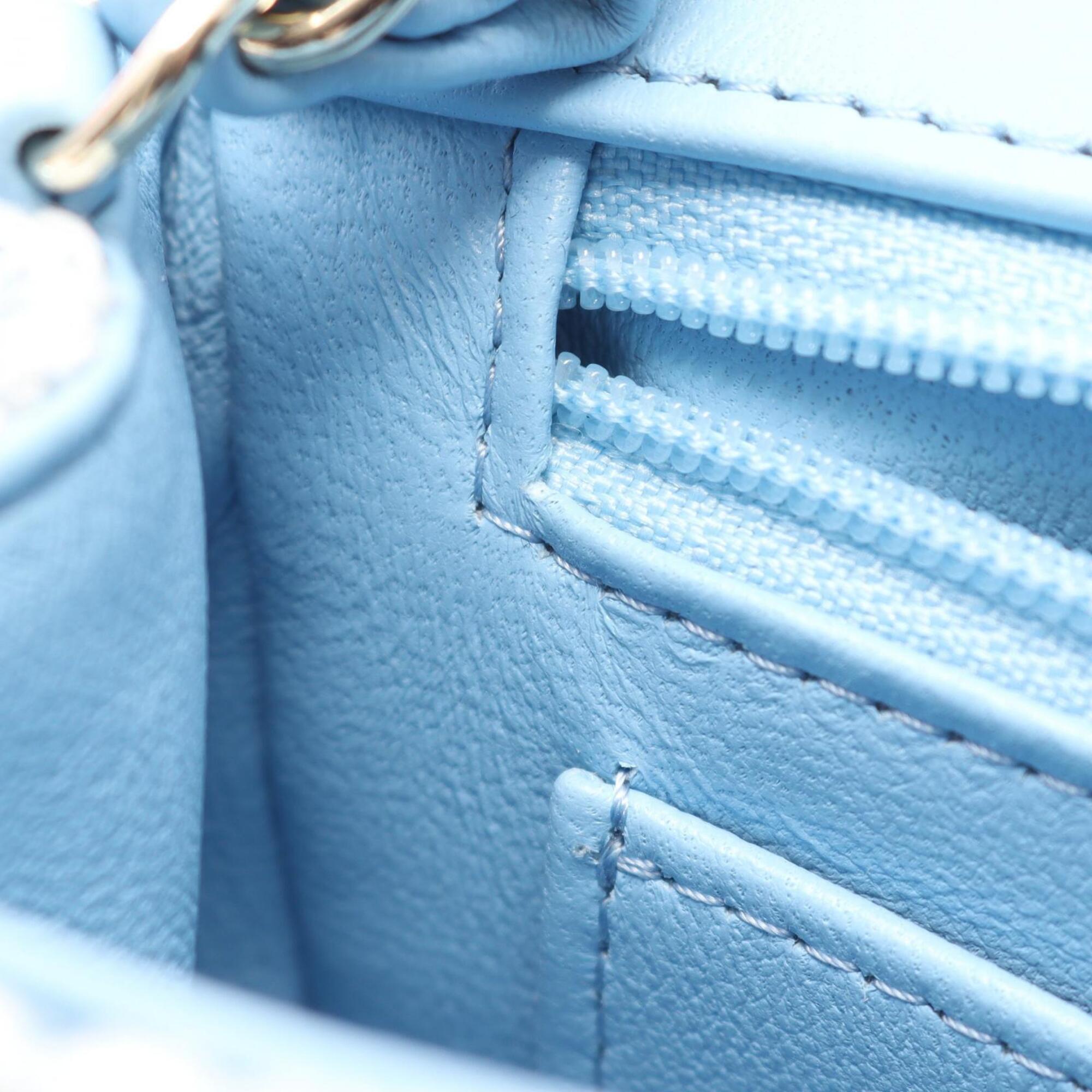 Chanel Blue Fabric Handbag Shoulder Bag (Pre-Owned)