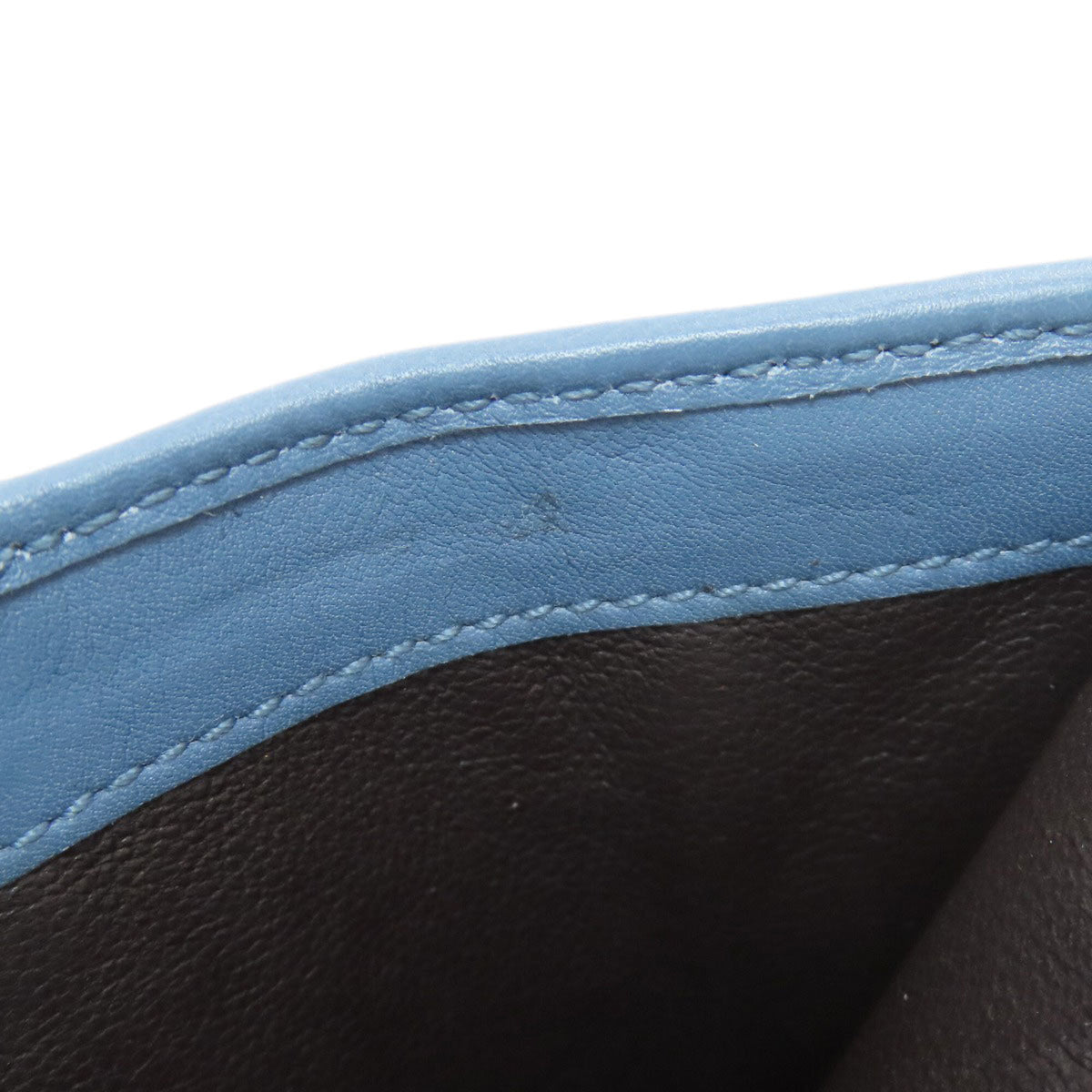 Gucci Blue Dark Brown Leather Wallet (Bi-Fold) (Pre-Owned)
