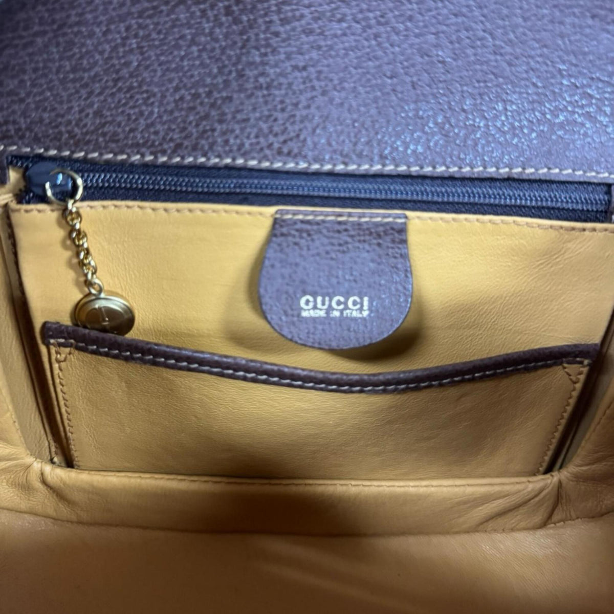 Gucci Bamboo Brown Bamboo Leather Shoulder Bag (Pre-Owned)