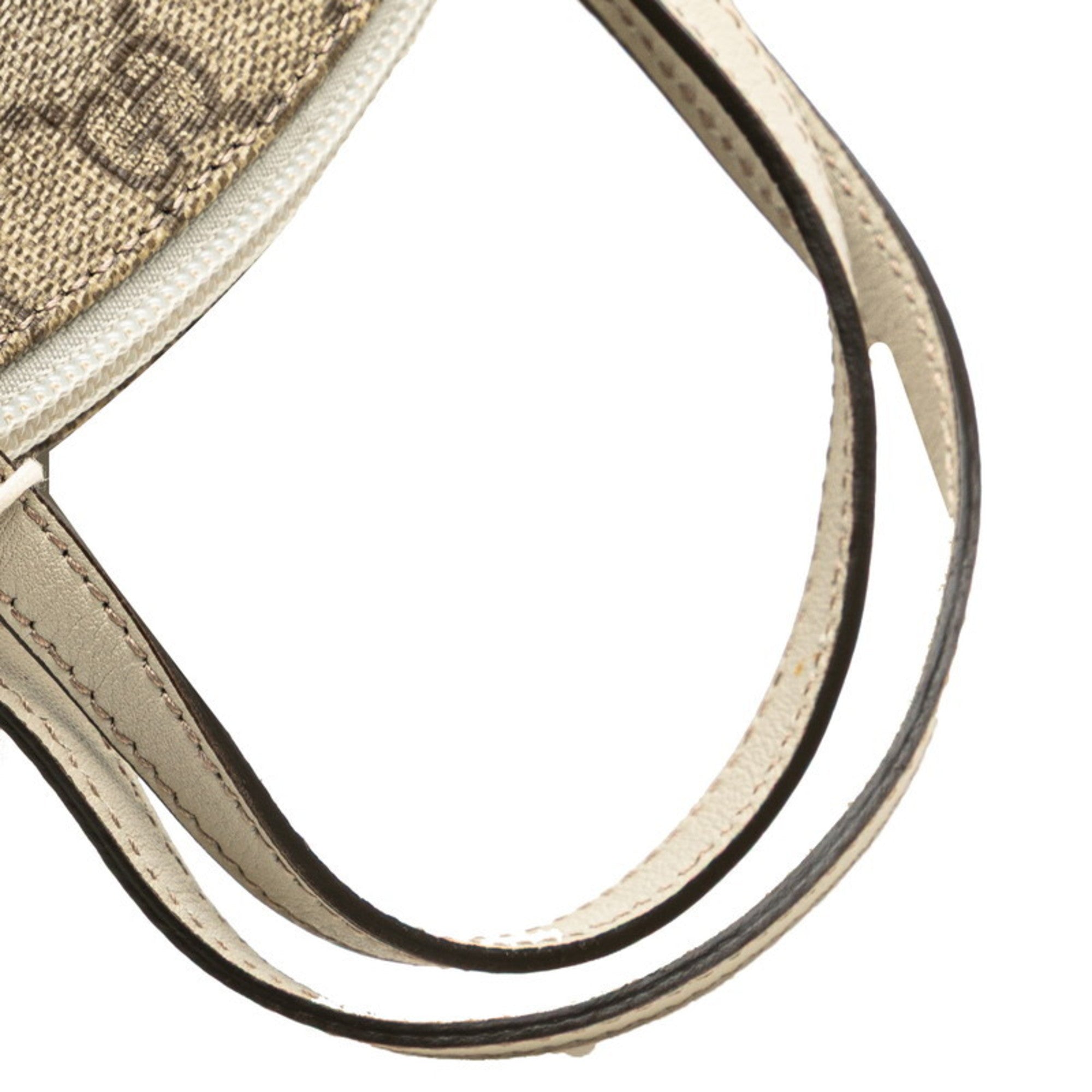 Gucci Beige Pvc Leather Handbag (Pre-Owned)
