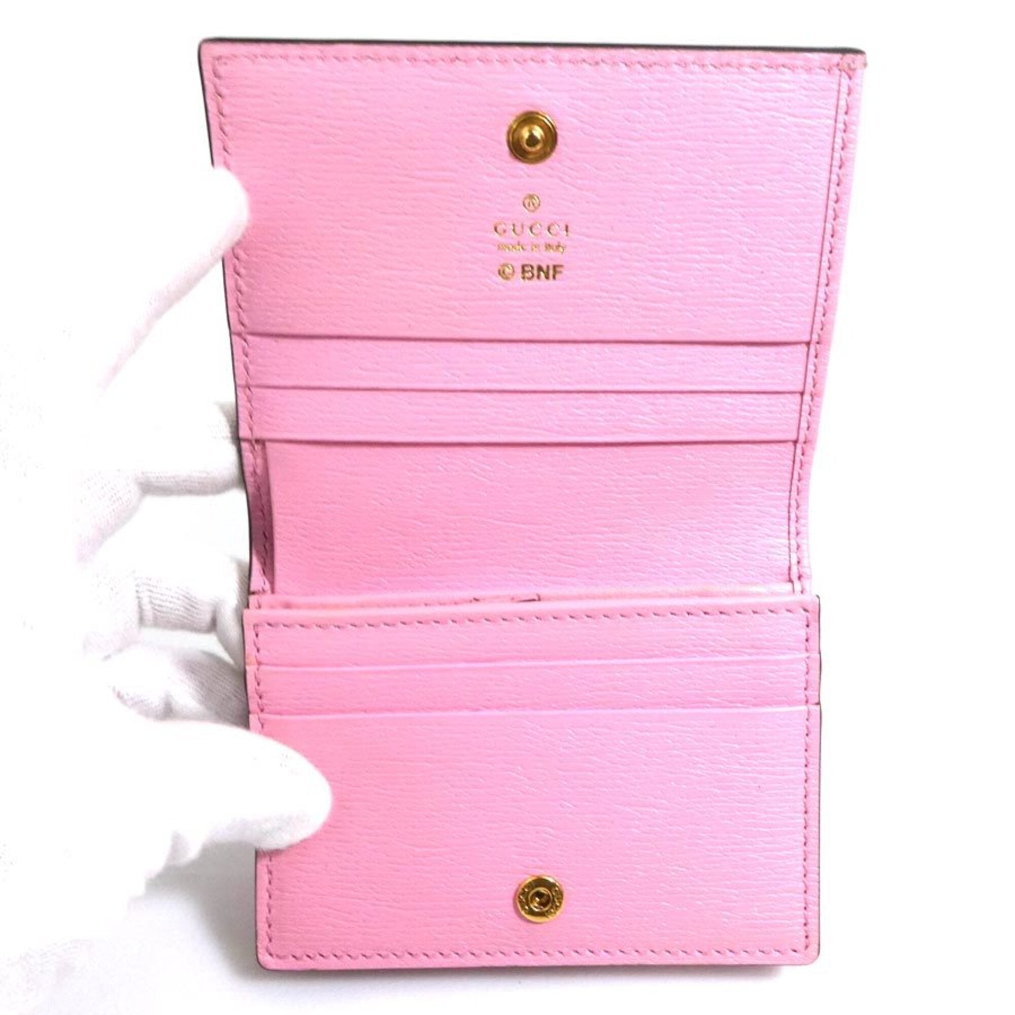 Gucci Pink Leather Wallet (Bi-Fold) (Pre-Owned)
