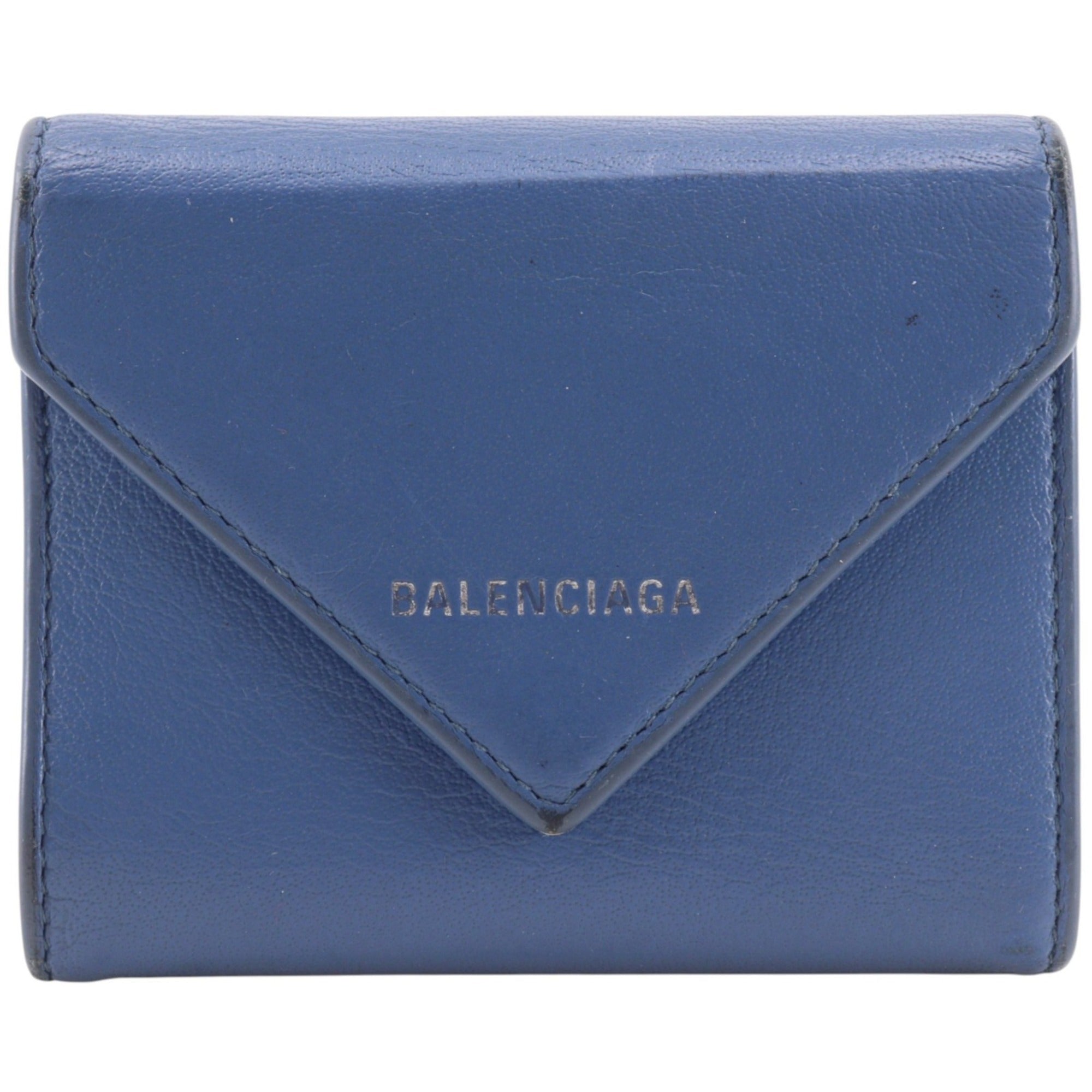 Balenciaga Blue Leather Wallet (Bi-Fold) (Pre-Owned)