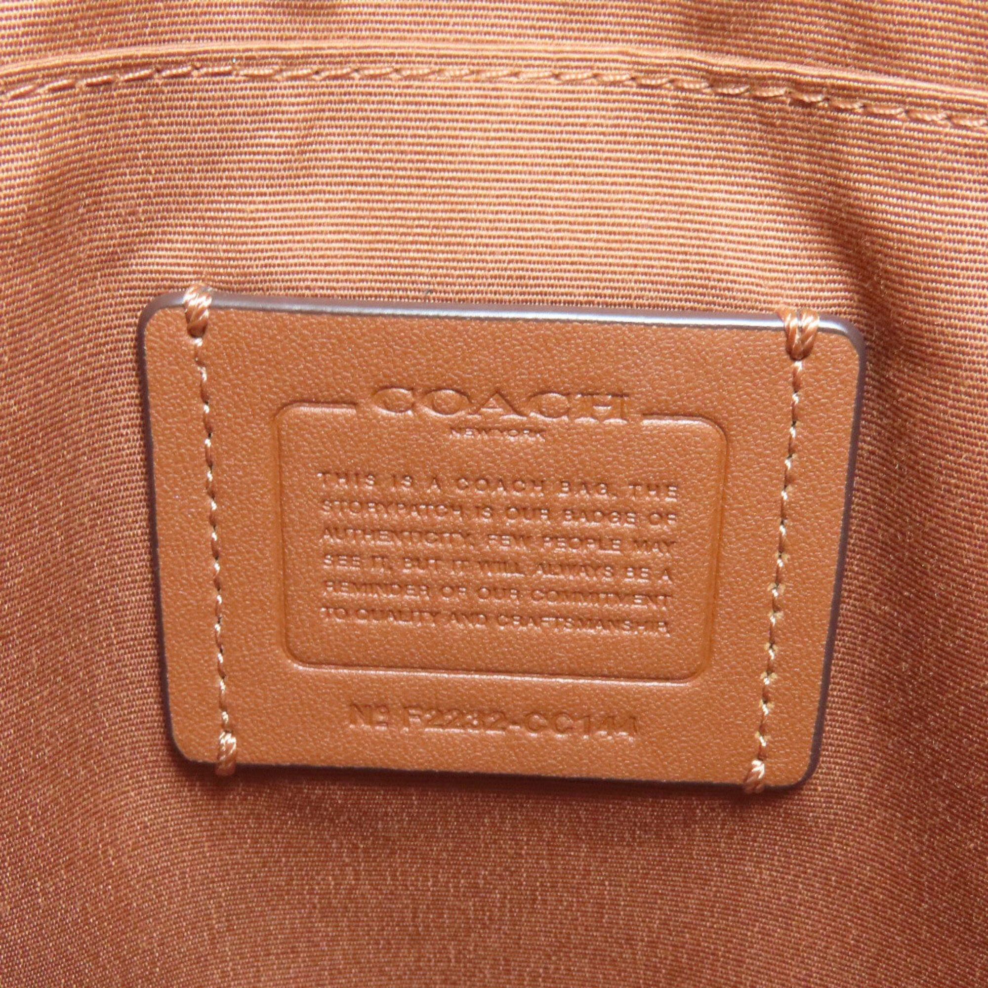 Coach Brown Canvas Shoulder Bag (Pre-Owned)