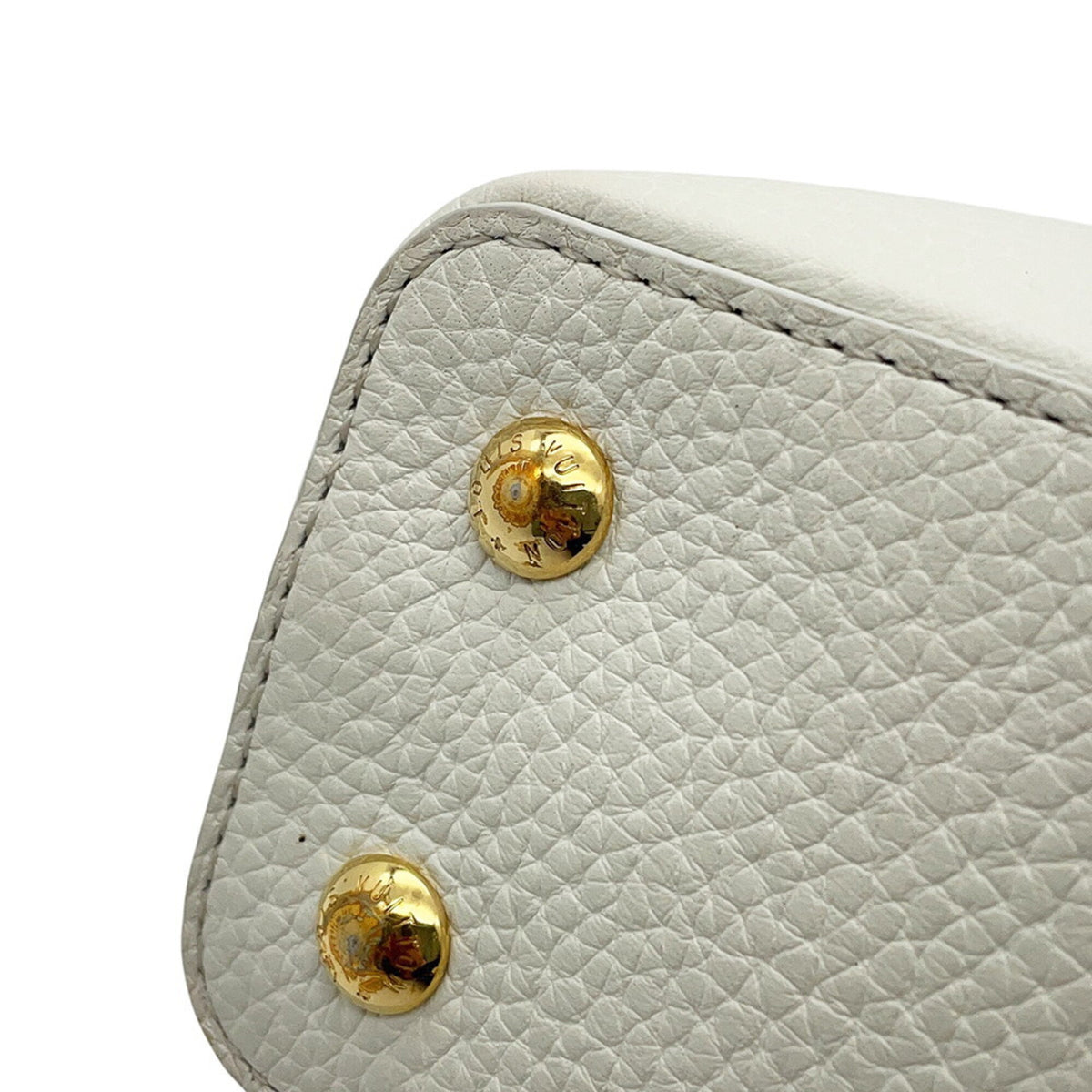 Louis Vuitton White Leather Handbag Shoulder Bag (Pre-Owned)