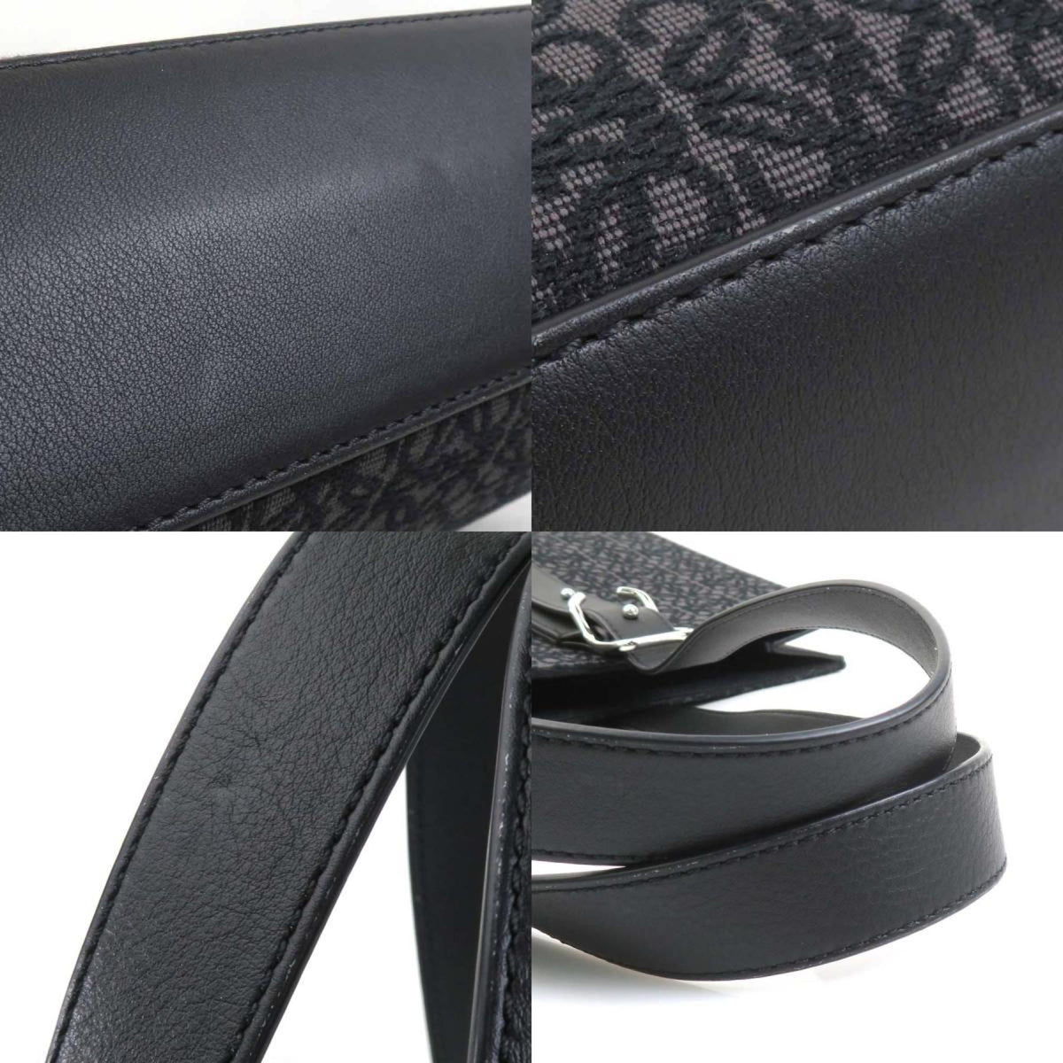 Loewe Black Canvas Leather Handbag (Pre-Owned)