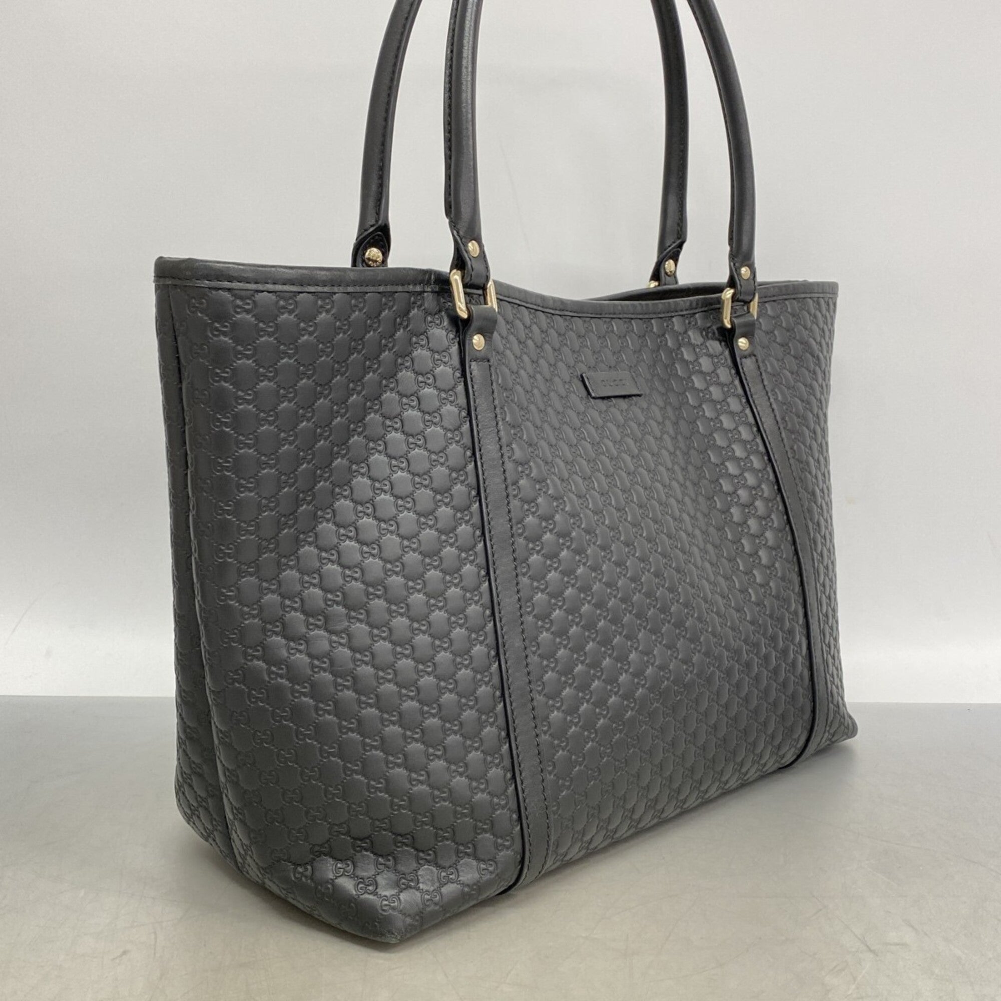 Gucci Black Leather Tote Bag (Pre-Owned)