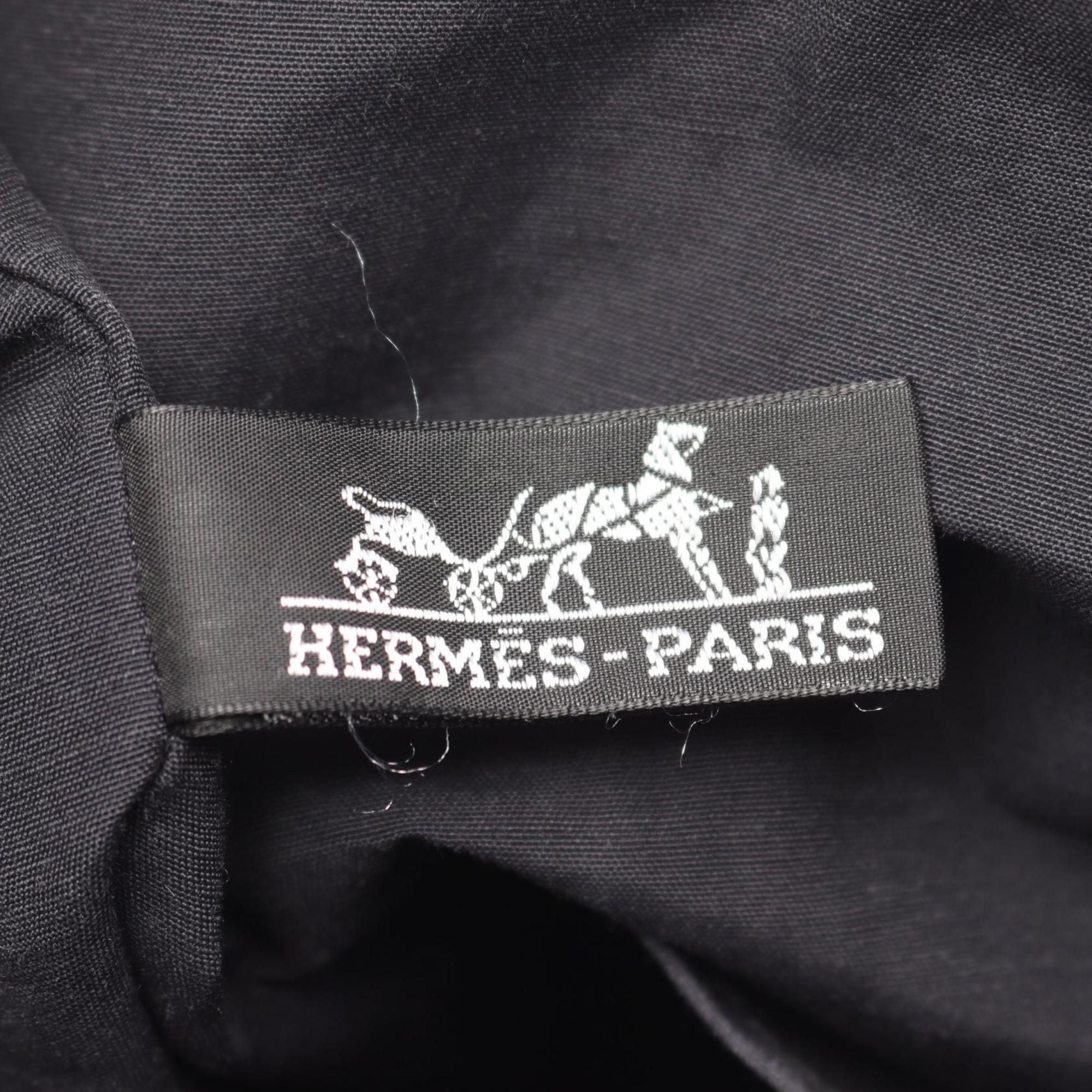 Hermes Gray Nylon Canvas Handbag Tote Bag (Pre-Owned)