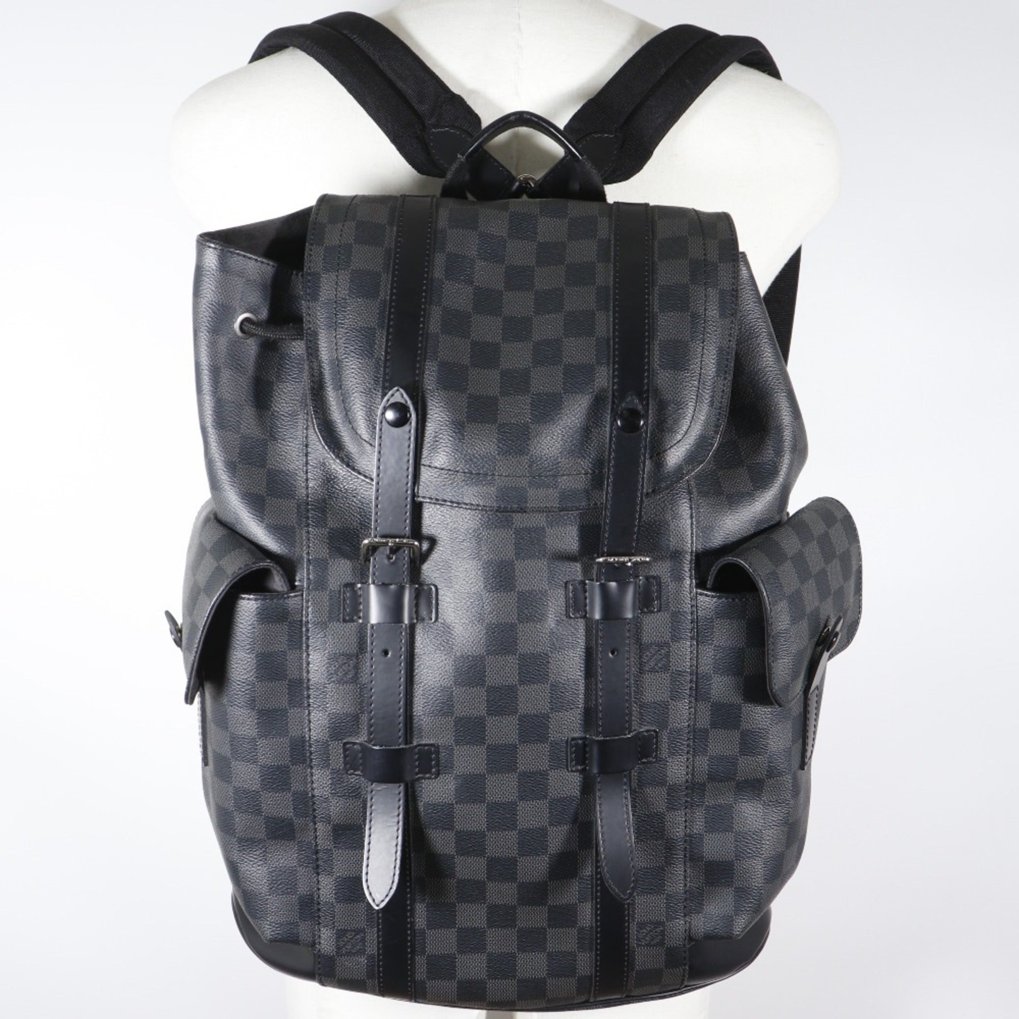 Louis Vuitton Black Damier Graphite Canvas Backpack (Pre-Owned)