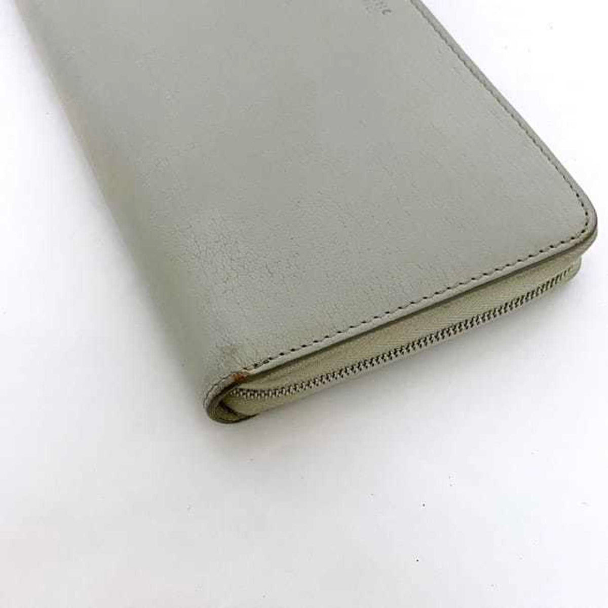 Celine Gray Leather Long Wallet (Bi-Fold) (Pre-Owned)