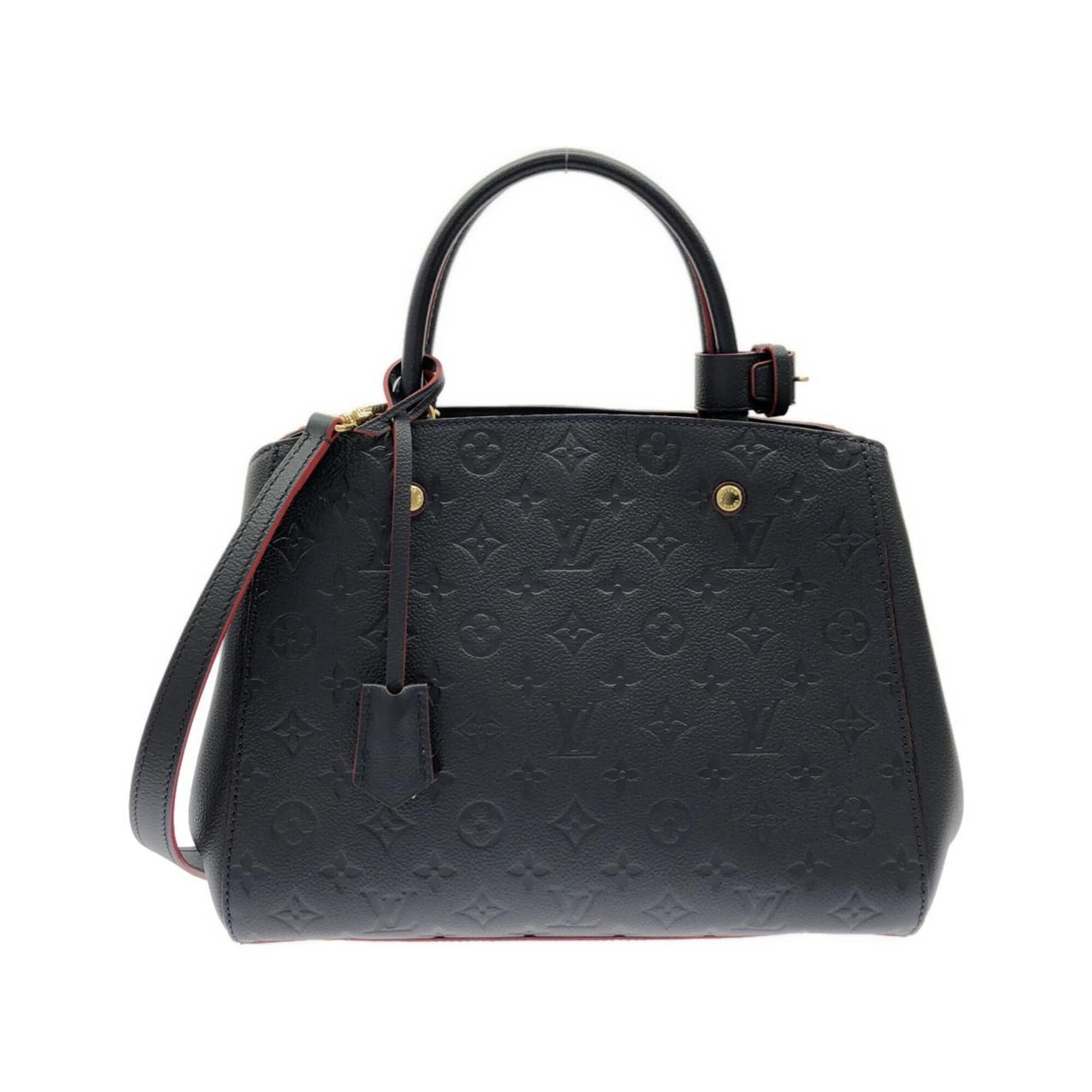 Louis Vuitton Marine Rouge Leather Handbag (Pre-Owned)
