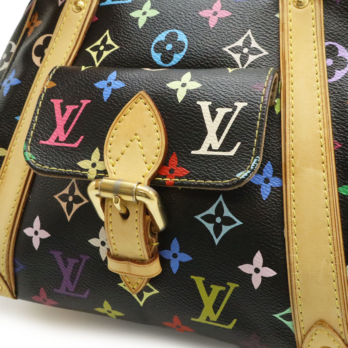 Louis Vuitton Black Monogram Multi-Color Noir Monogram Multicolore Handbag (Pre-Owned)